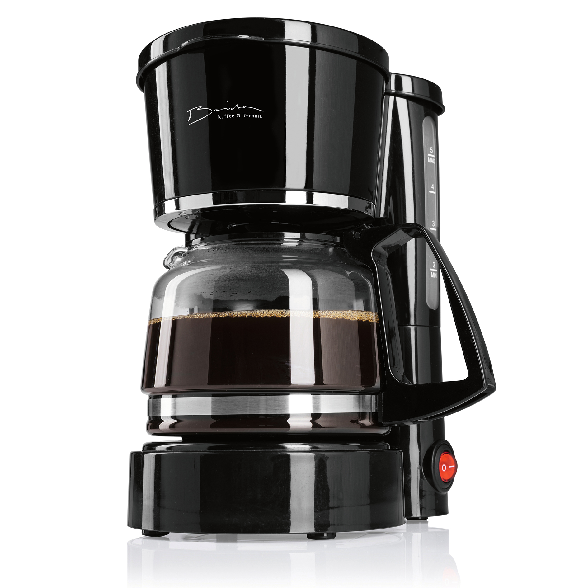BARISTA Kaffeemaschine - schwarz - 0,6 Liter - für 5 Tassen
