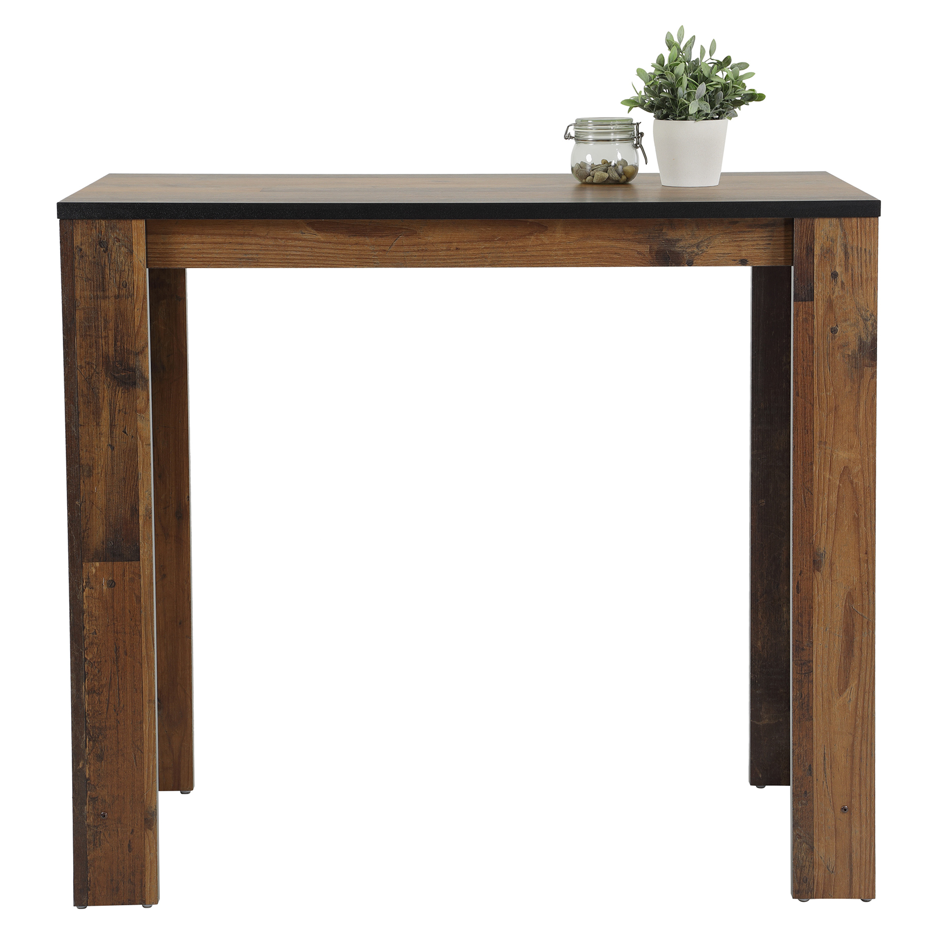Bartisch - Oldwood - schwarz - 120 cm