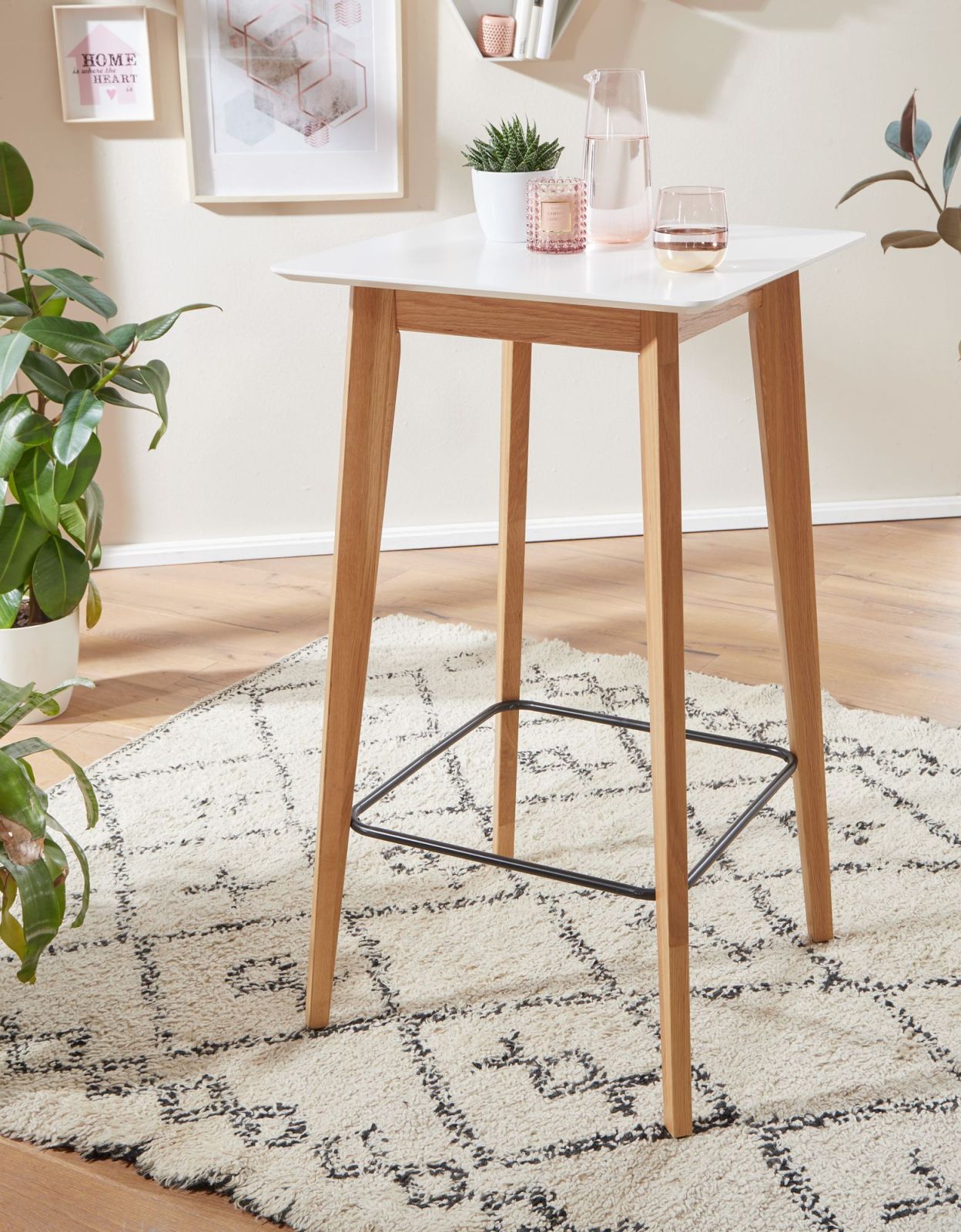 Bartisch - weiß - 60 cm