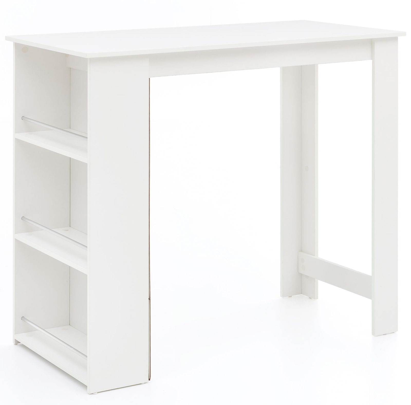 Bartisch - weiß - melaminbeschichtet - 120x106 cm