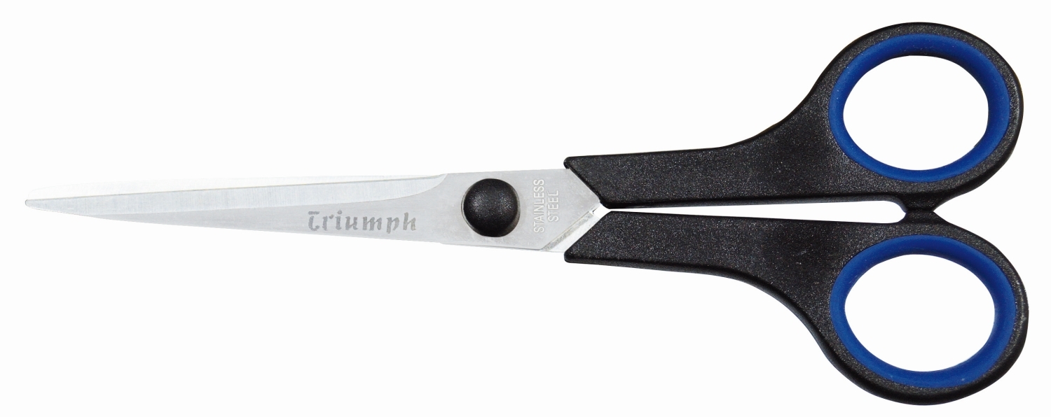 Bastelschere - schwarz-blau - 17 cm
