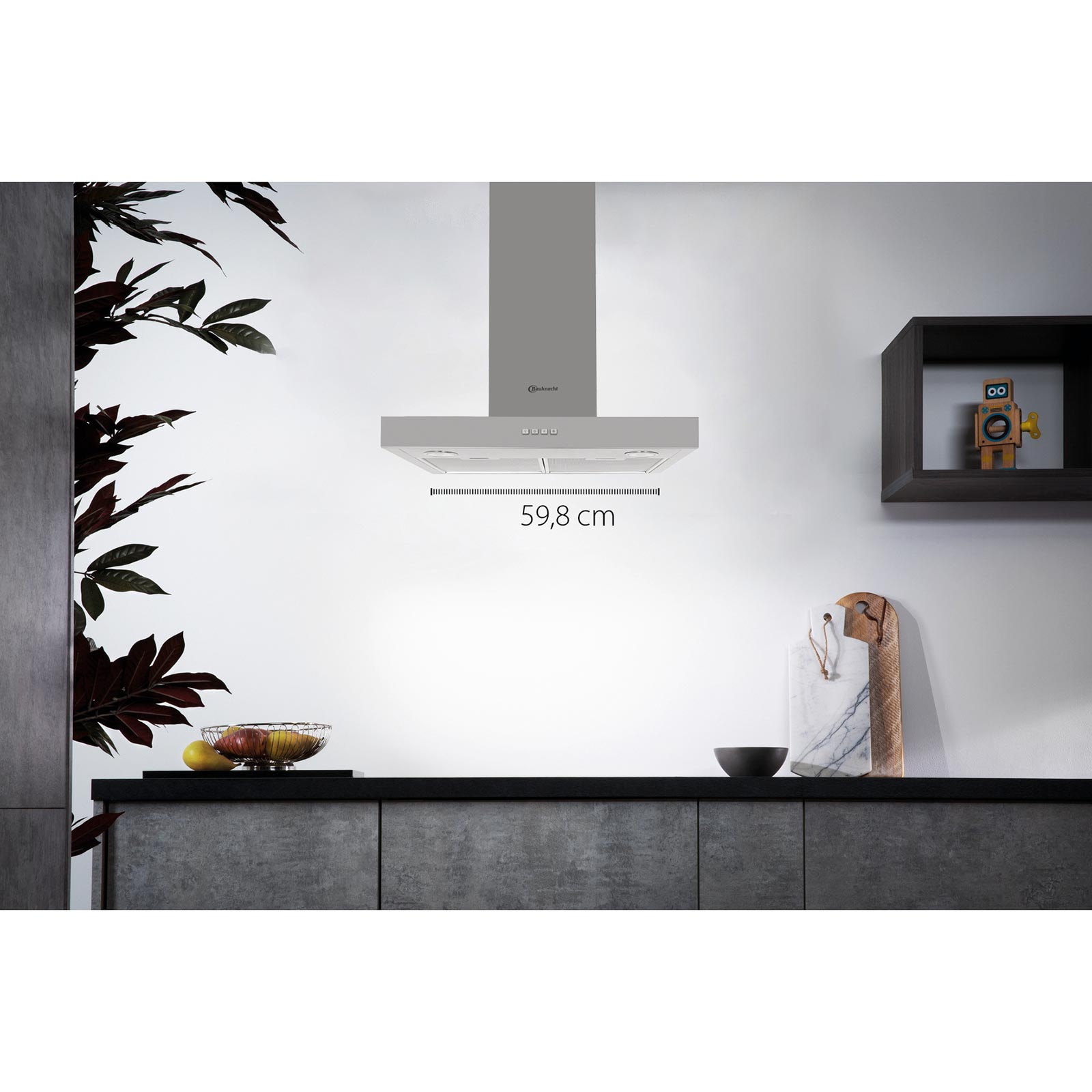 BAUKNECHT Dunstabzugshaube DBHBS 64 LM X - Edelstahl - 60 cm - C