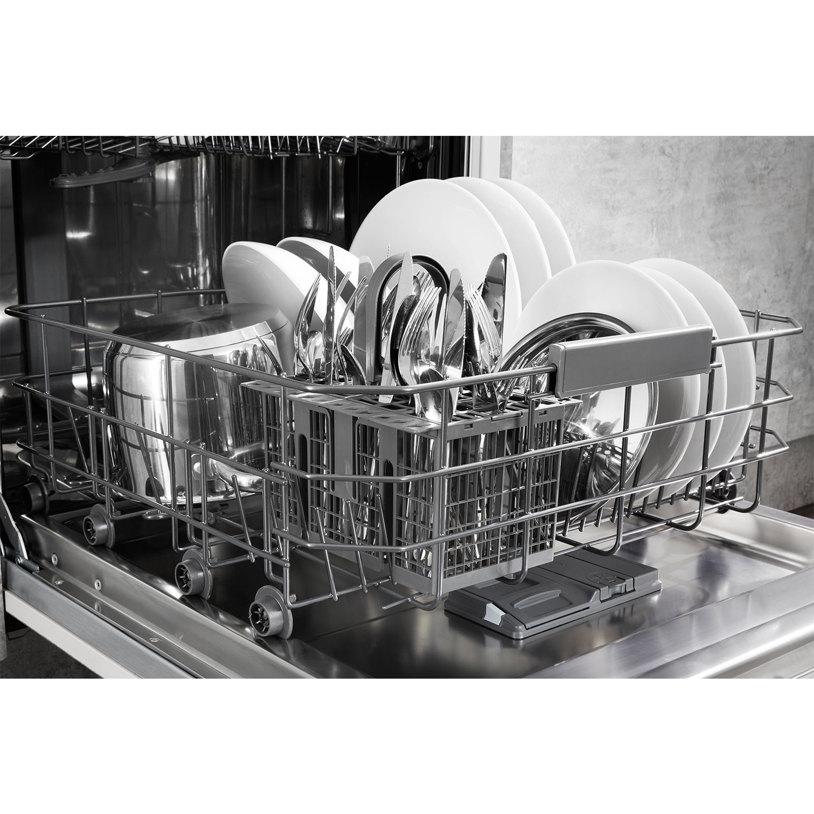 BAUKNECHT Einbau-Geschirrspüler BKBC 3C26 X - silber - teilintegriert - 60 cm - E