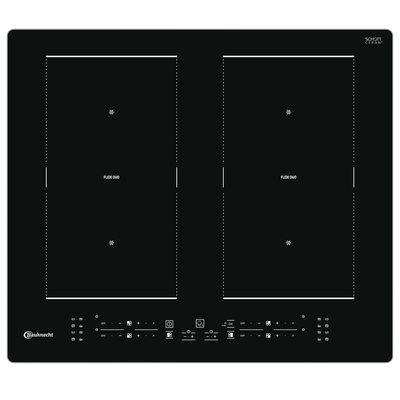 BAUKNECHT Einbau-Induktionskochfeld BB 8760C AL - schwarz