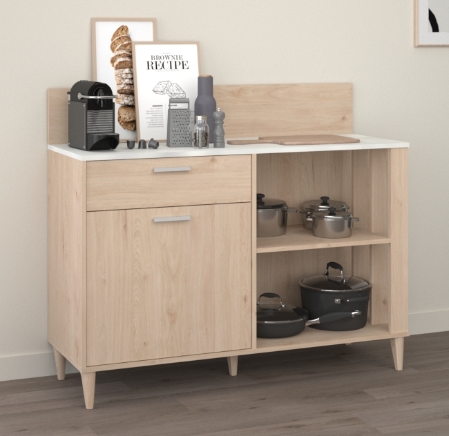 Beistellschrank GALA 12 - Jackson Eiche - Beton-Optik