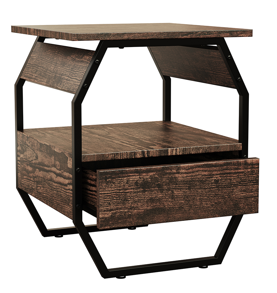 Beistelltisch AULARI S - Eiche-Vintage - 40x40 cm