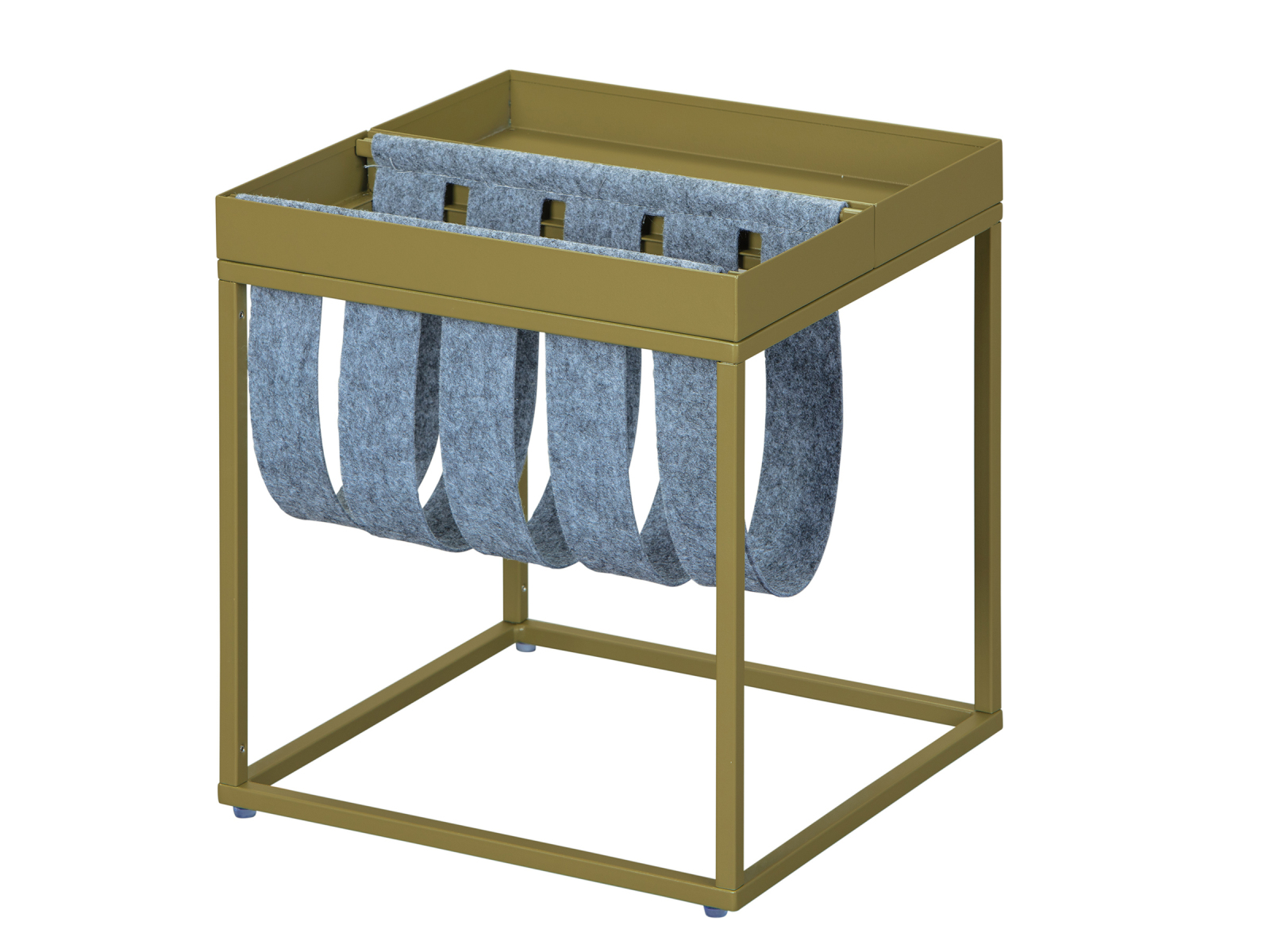 Beistelltisch CLUB NY MAGAZIN - olive - Metall