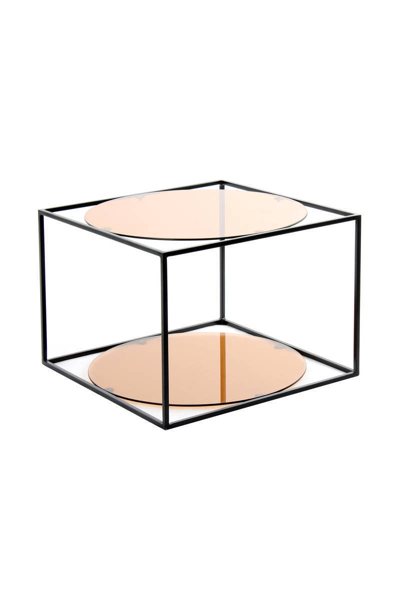 Beistelltisch CODY - terra-schwarz - 50x50 cm