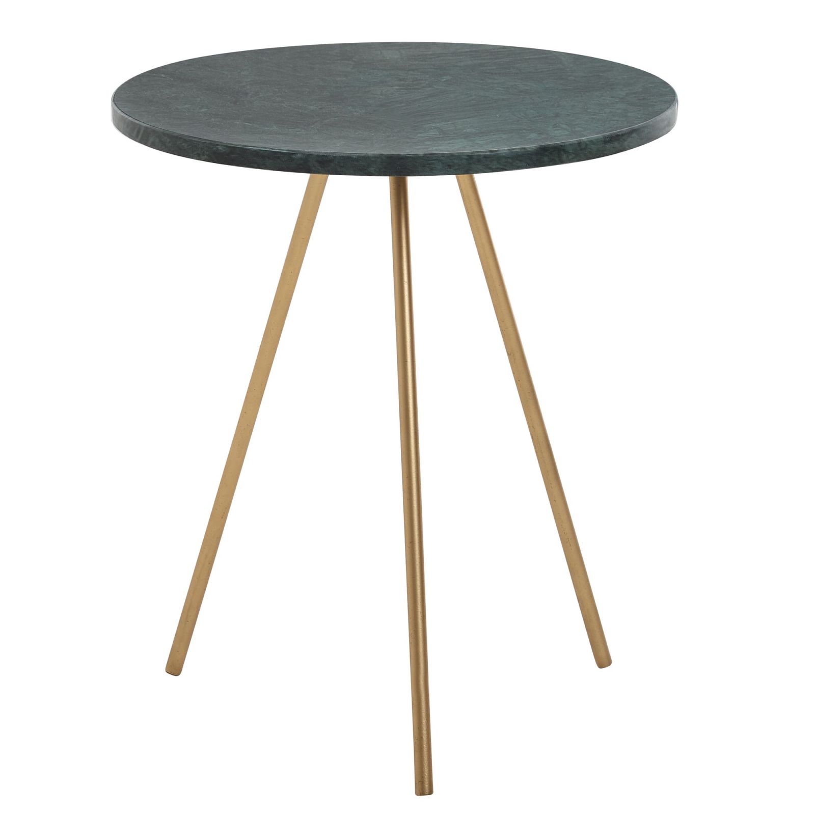 Beistelltisch - grün-gold - Marmor - Ø 38 cm