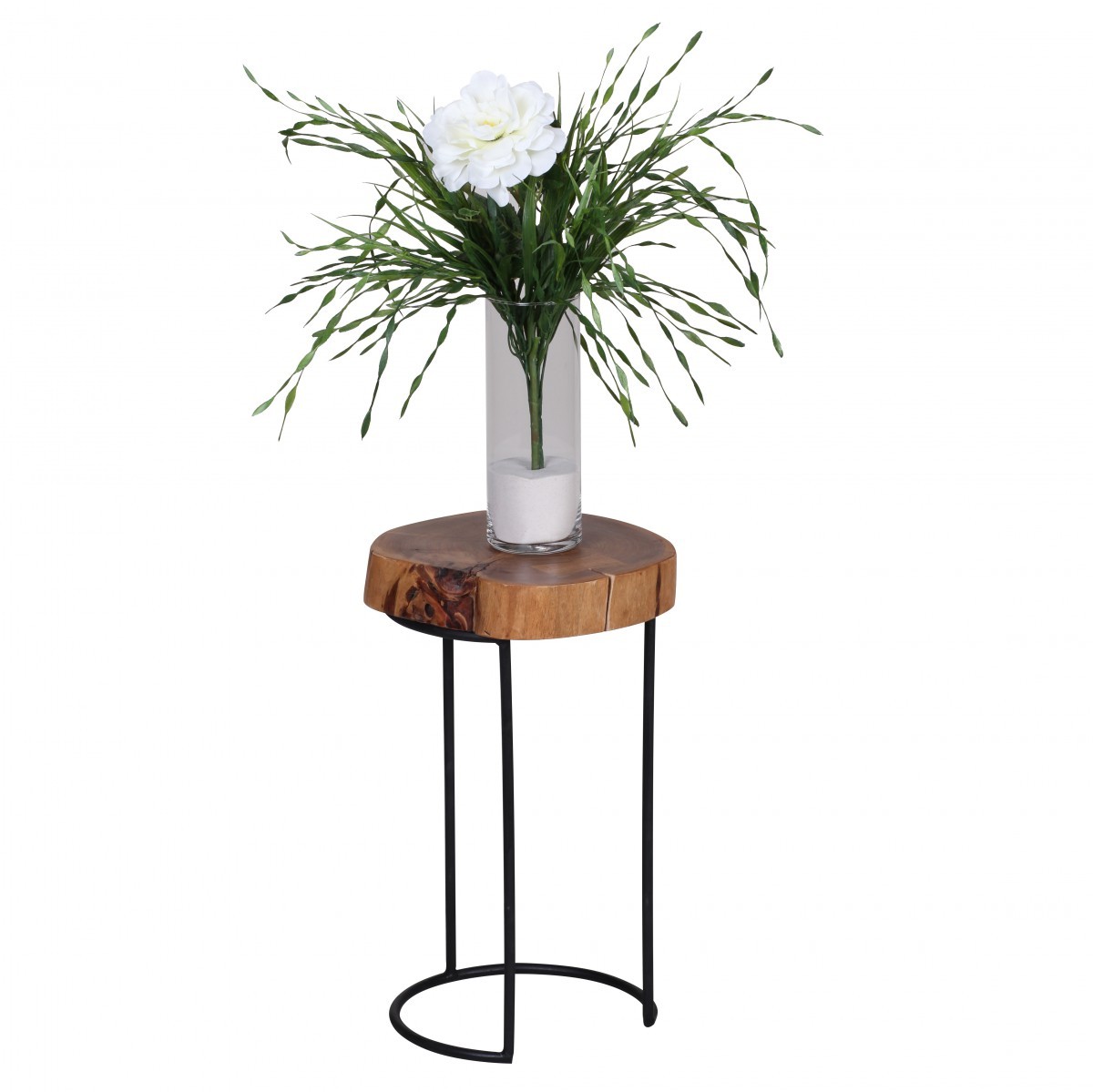 Beistelltisch - klar lackiert - Akazie massiv - 28 cm breit