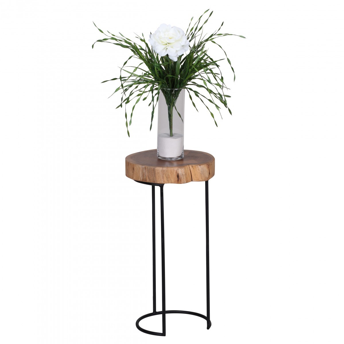 Beistelltisch - klar lackiert - Akazie massiv - 28 cm breit