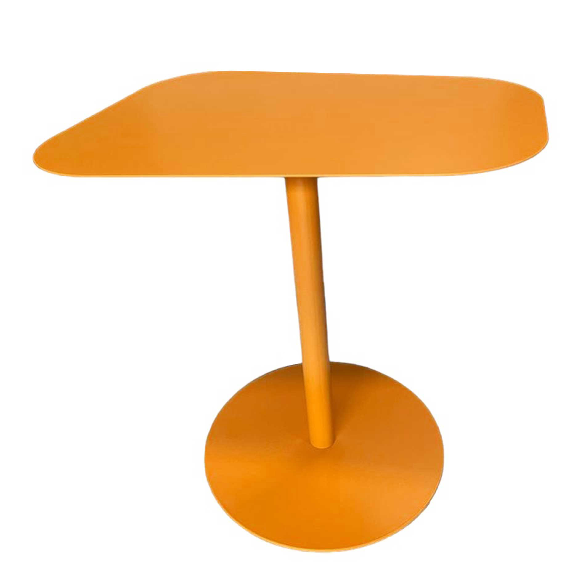 Beistelltisch - orange - Metall - Trompetenfuß