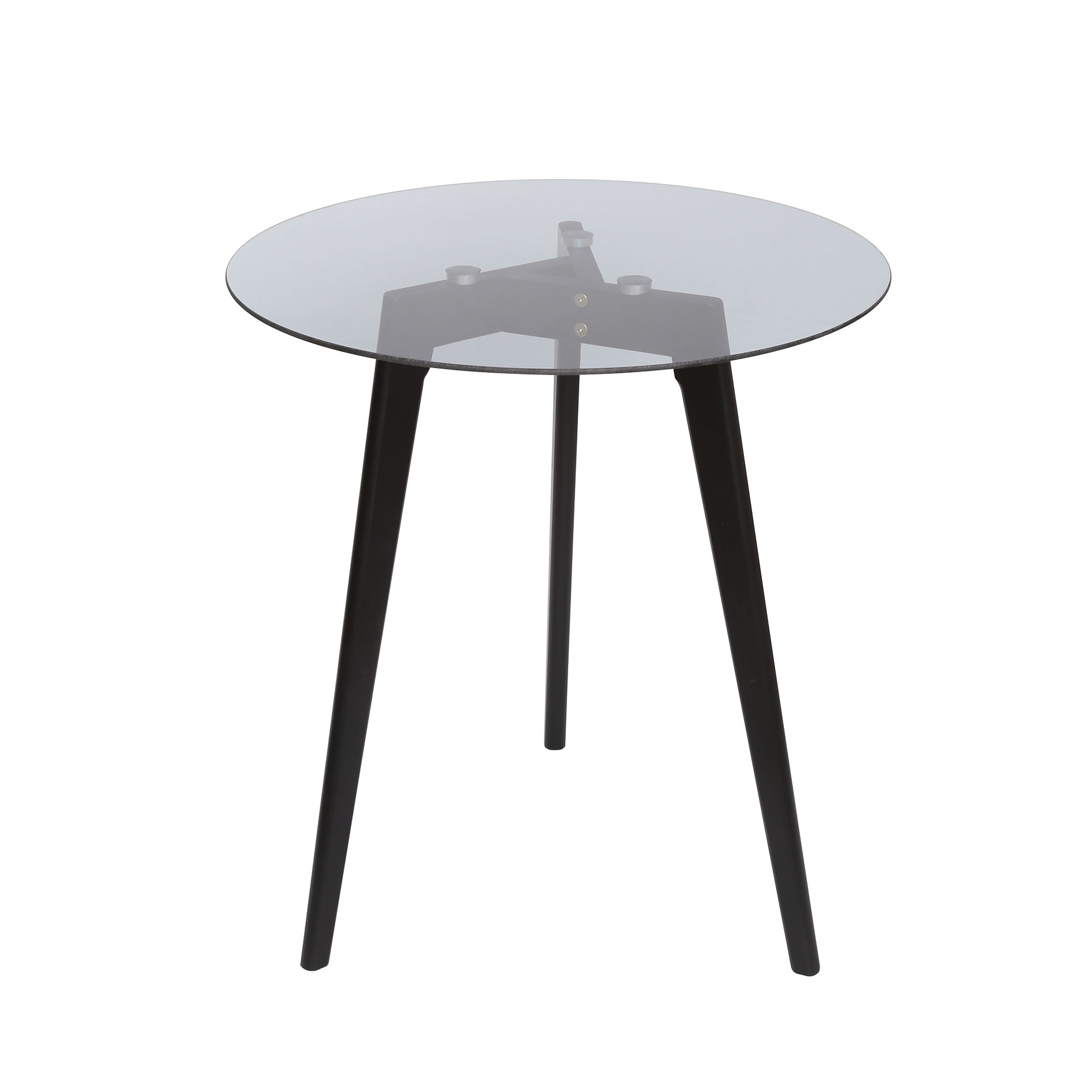 Beistelltisch - schwarz - Glas - Ø 45 cm