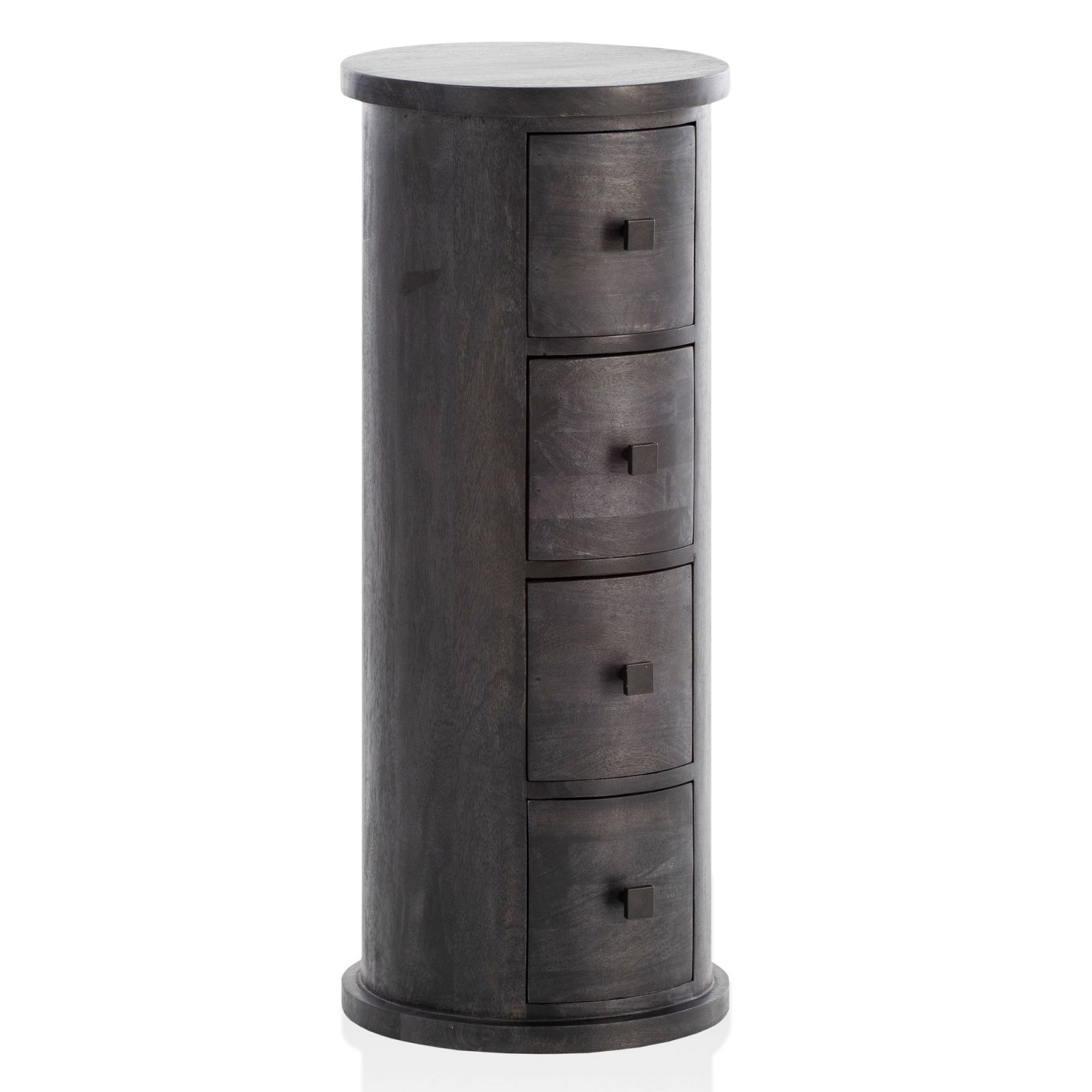 Beistelltisch - schwarz - Massivholz - 85 cm hoch