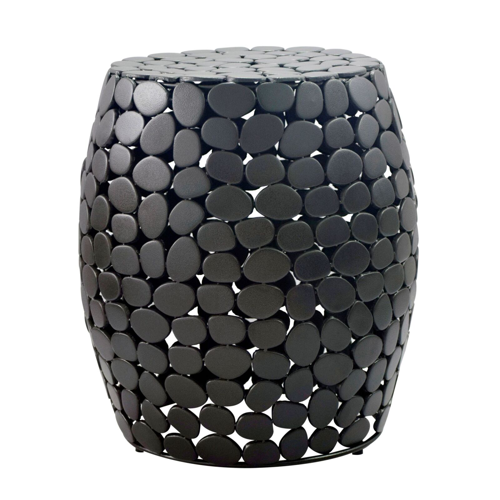 Beistelltisch - schwarz matt - Aluminium - Ø 40 cm