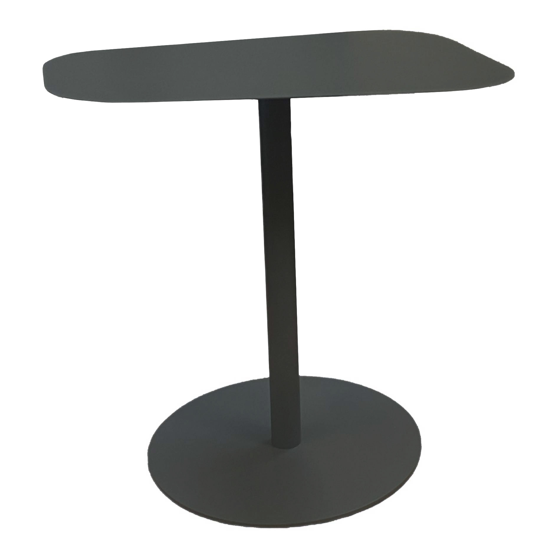 Beistelltisch - schwarz - Metall - Trompetenfuß