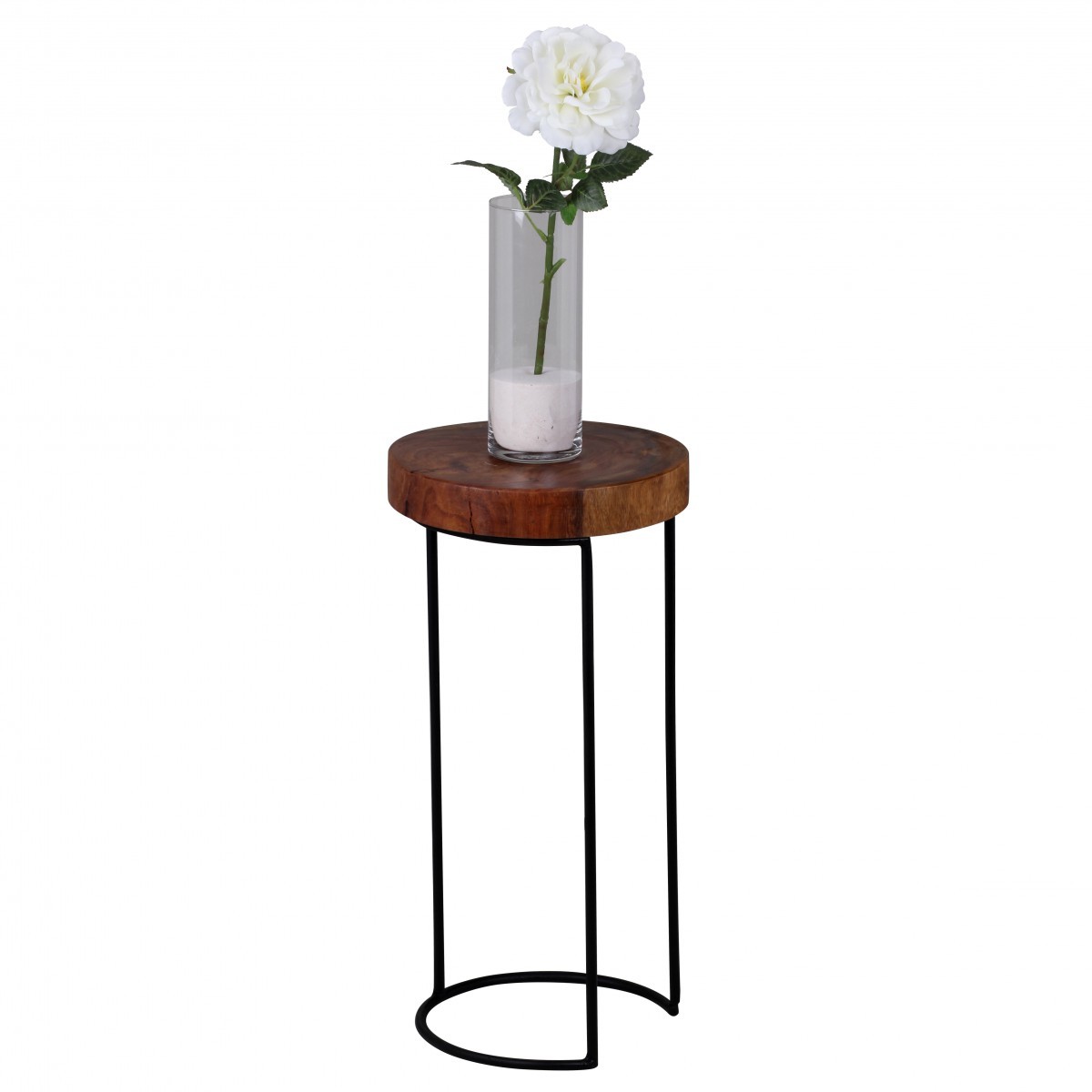 Beistelltisch - Sheesham massiv gebeizt - 28 cm breit