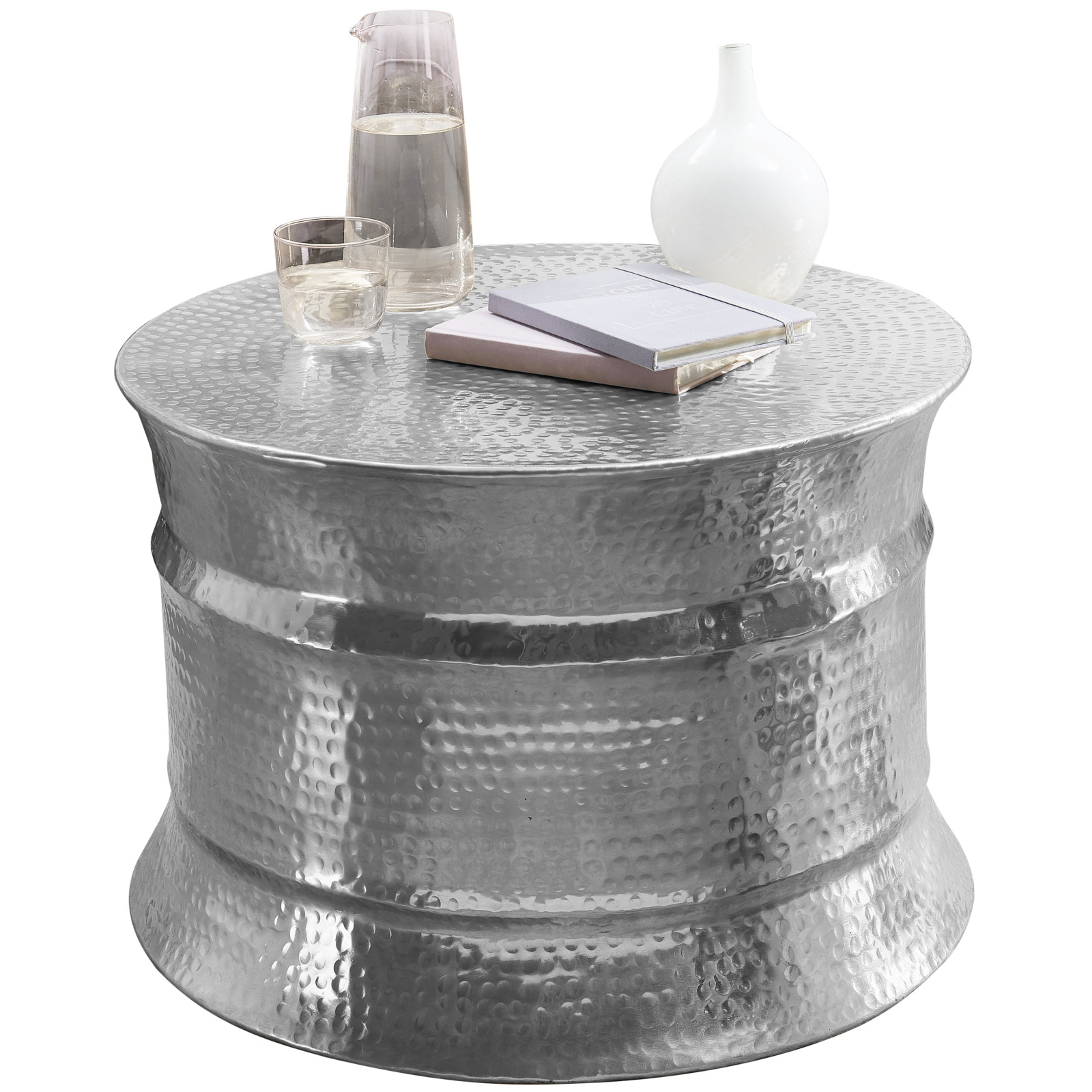 Beistelltisch - silberfarben - Aluminium - 62 cm