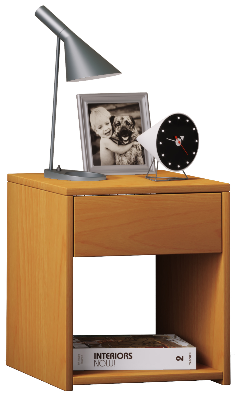 Beistelltisch Sledo Mini - Buche - Schublade - 35 cm breit