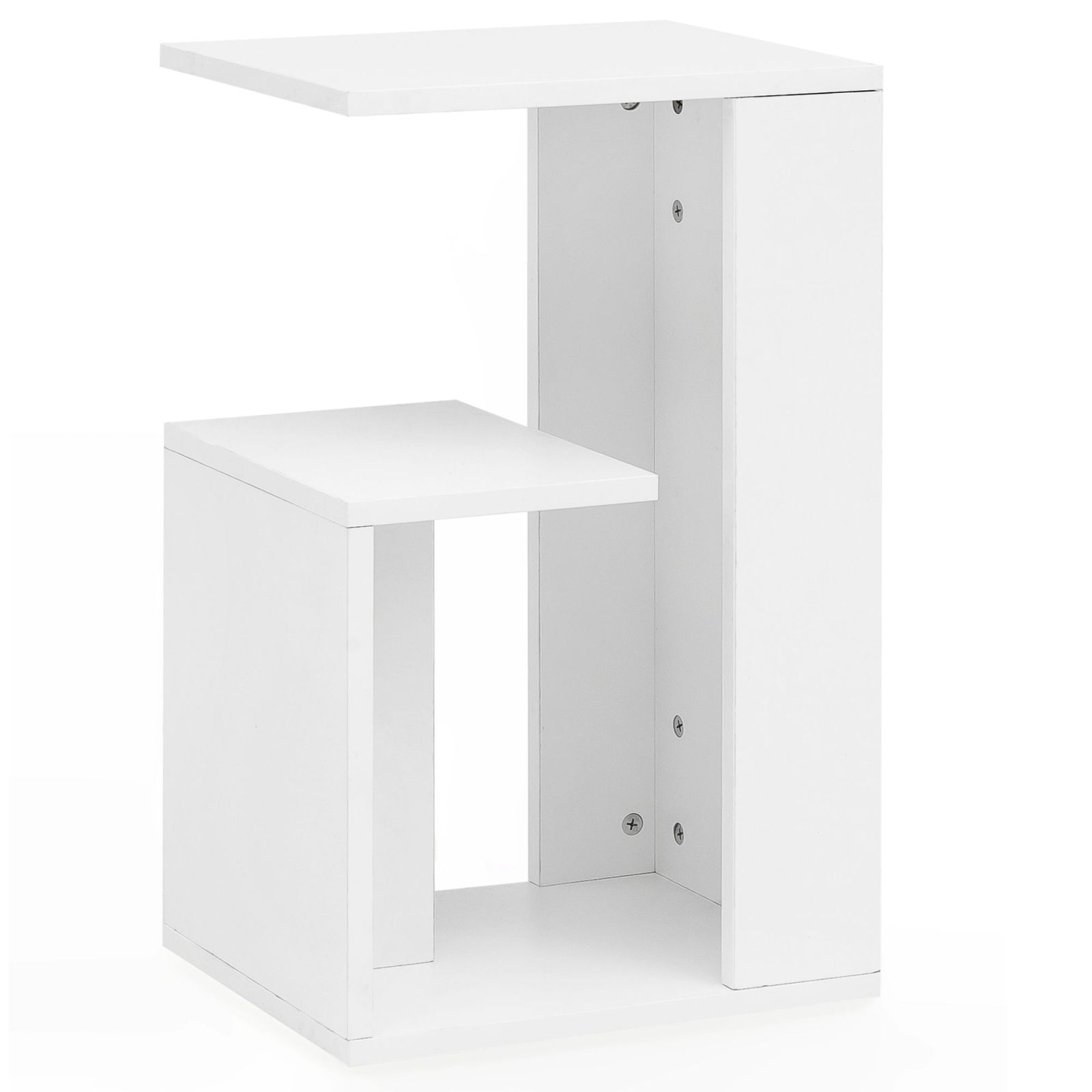 Beistelltisch - weiß matt - 35 cm - mit Ablage