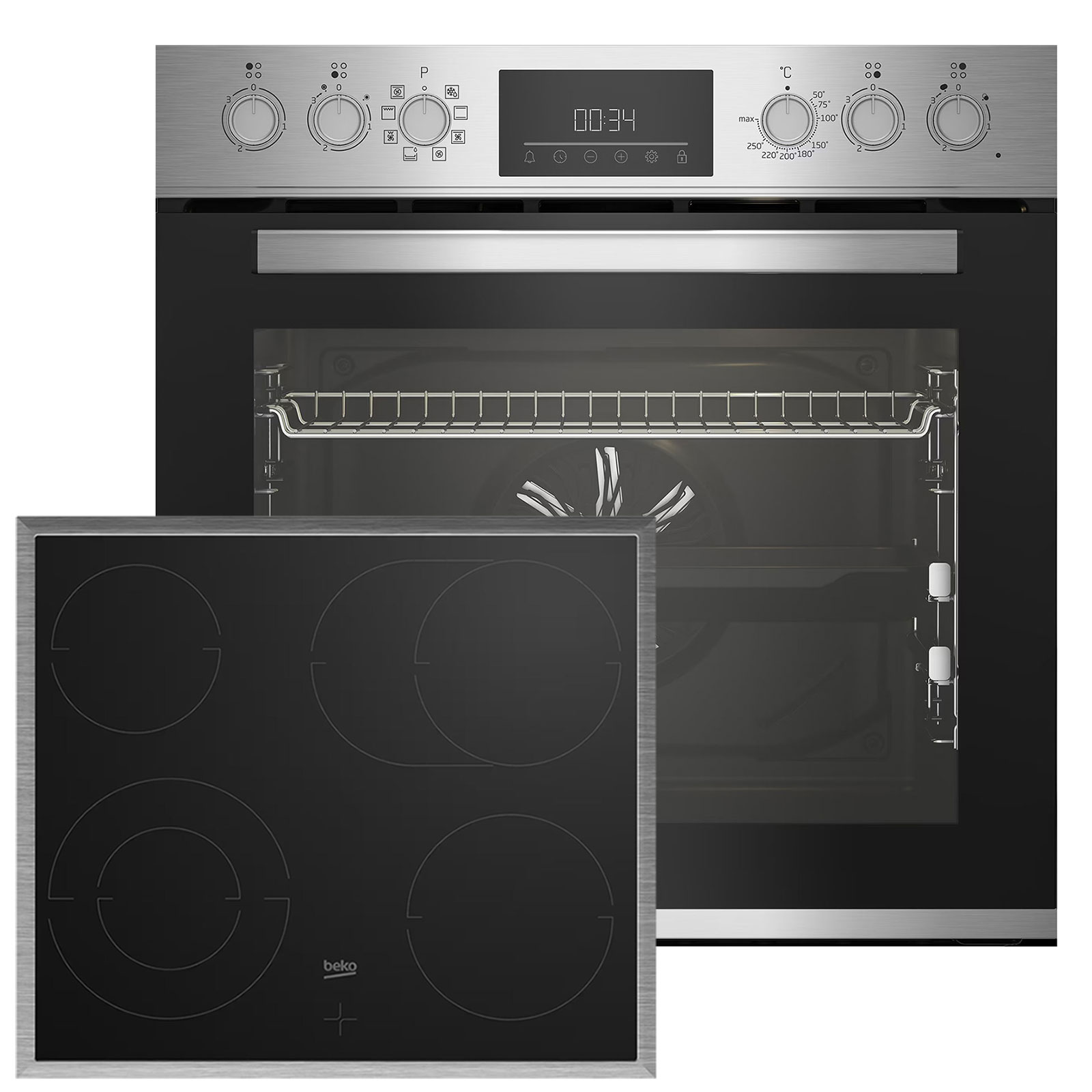 Beko Einbau-Herdset BBUM12322X - A