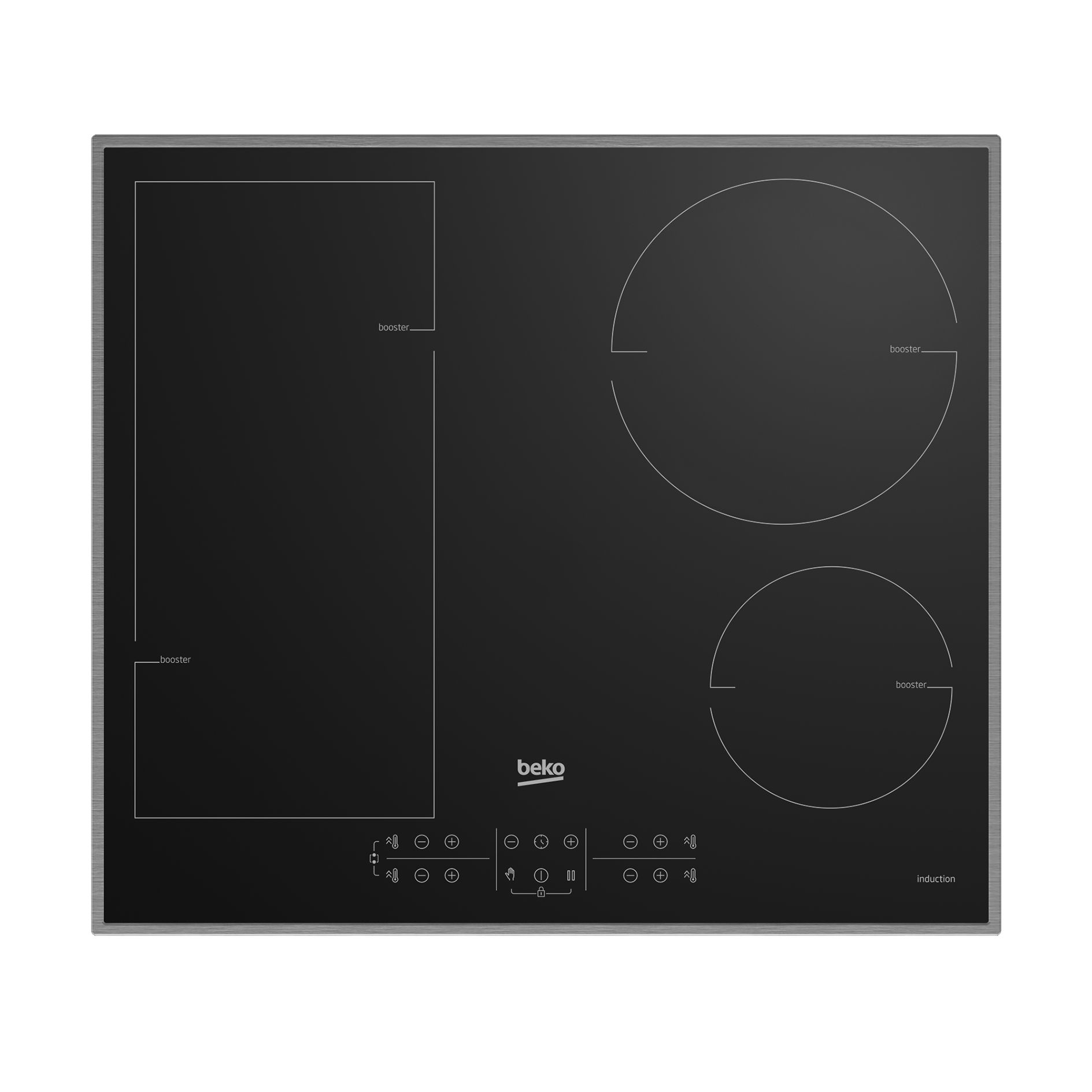 BEKO Einbau-Induktionskochfeld HII64200FMTX - autark - 59 cm