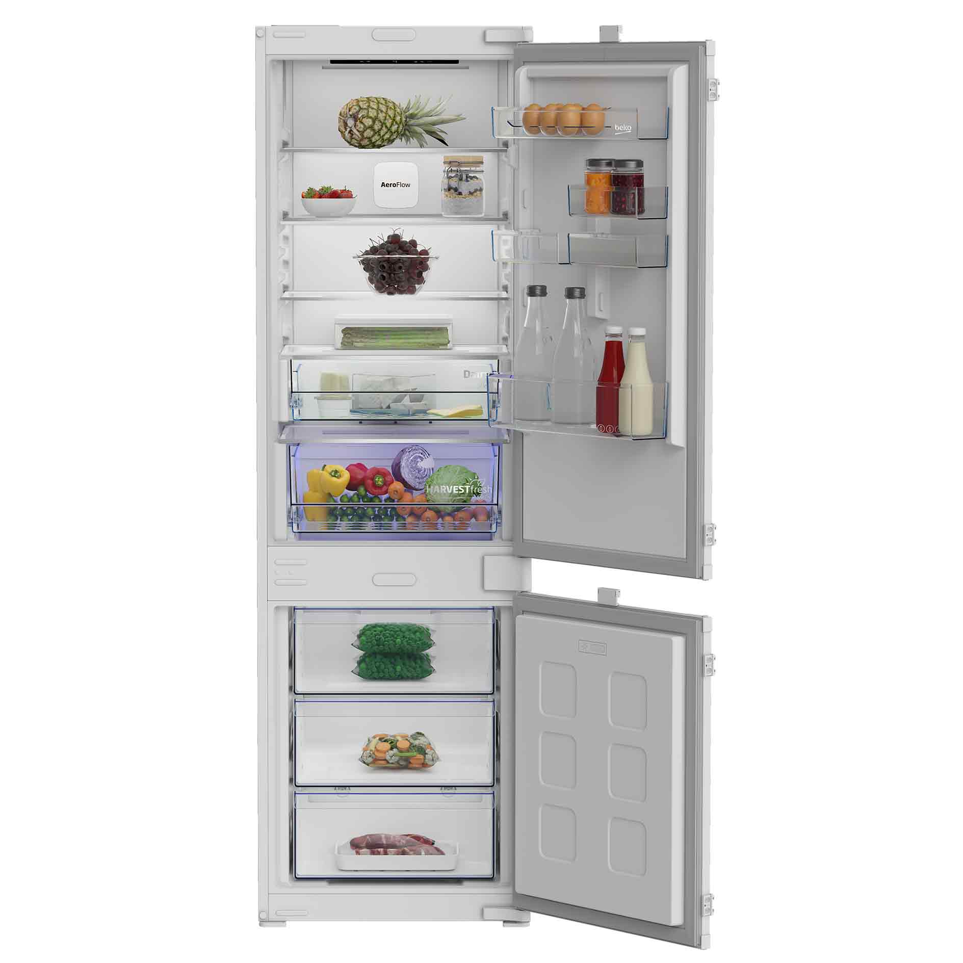 BEKO Einbau-Kühl-Gefrierkombi B7BCNA296HS - C