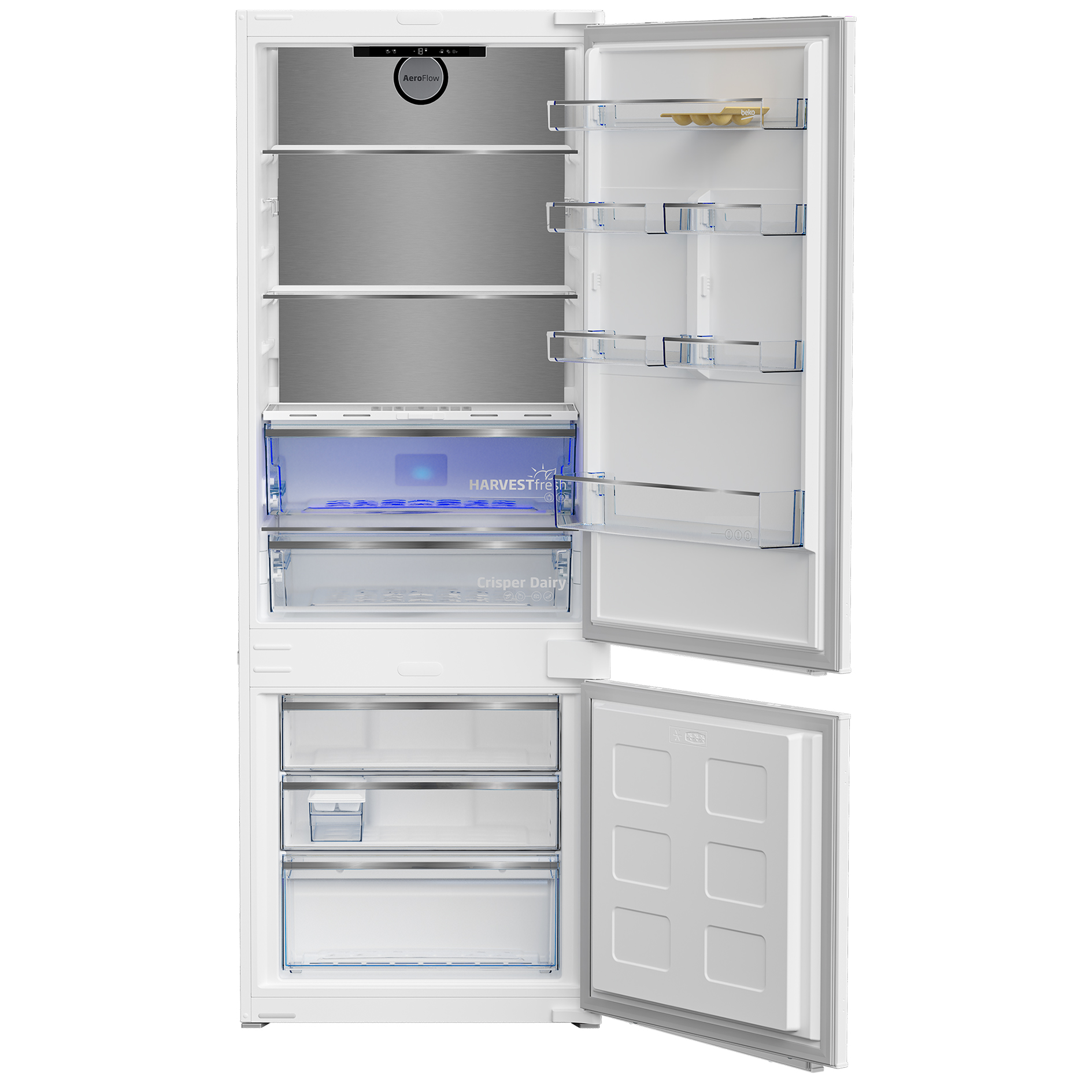 BEKO Einbau-Kühl/Gefrierkombination BCNE400E50SHN1 - weiß - D