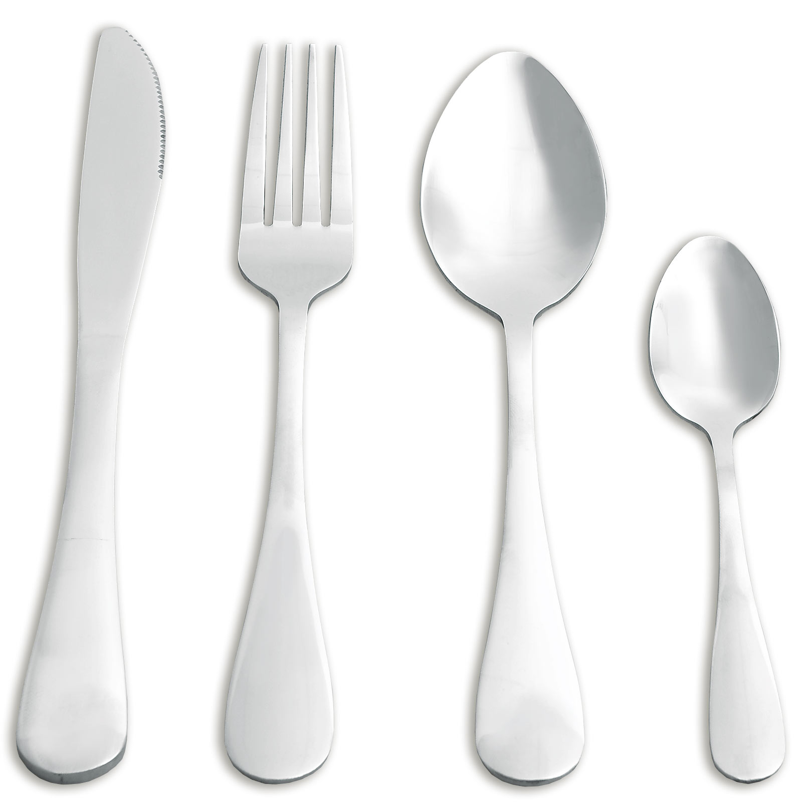 Besteck-Set - Edelstahl - 24-teilig - rostfrei