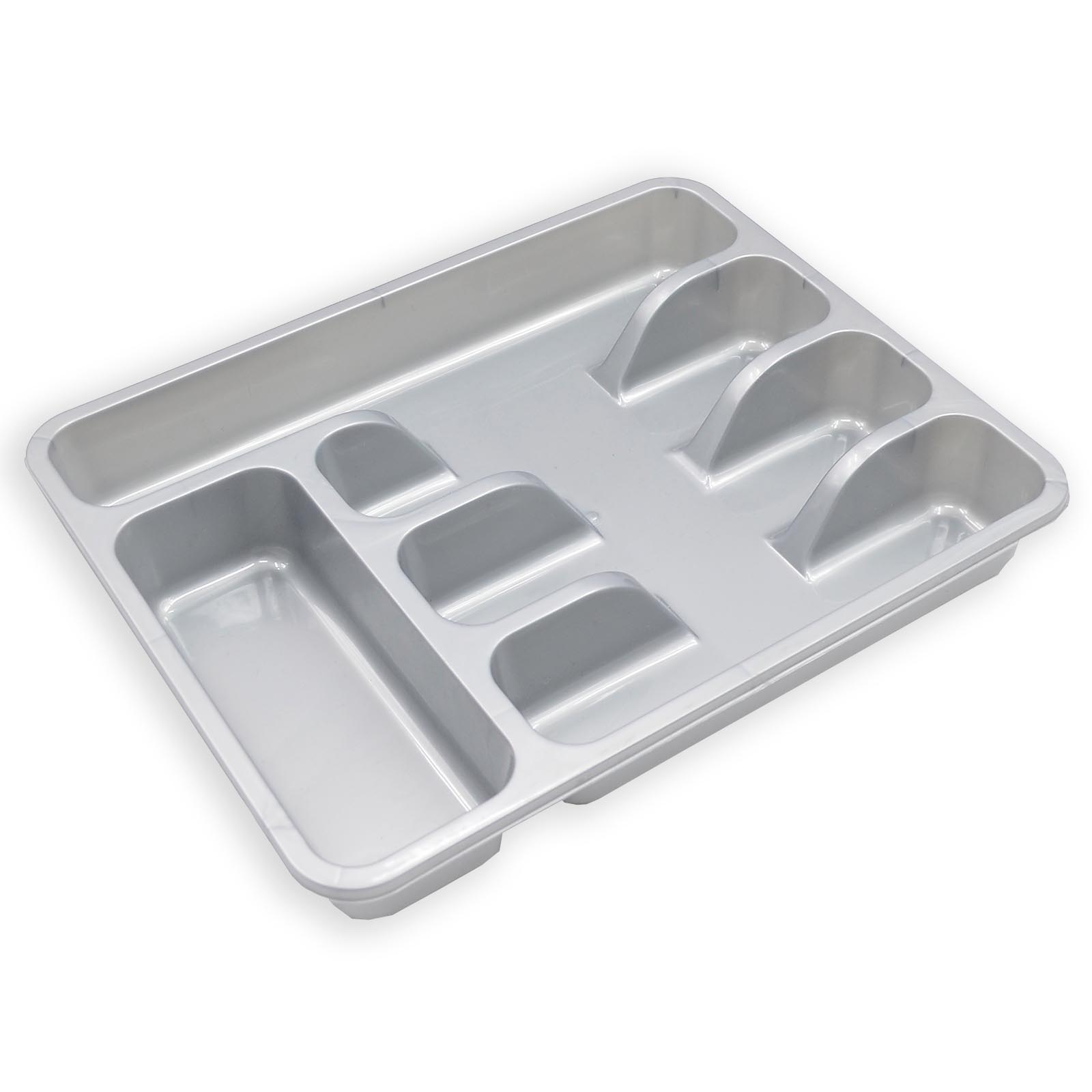 Besteckeinsatz - silber - 5 Fächer