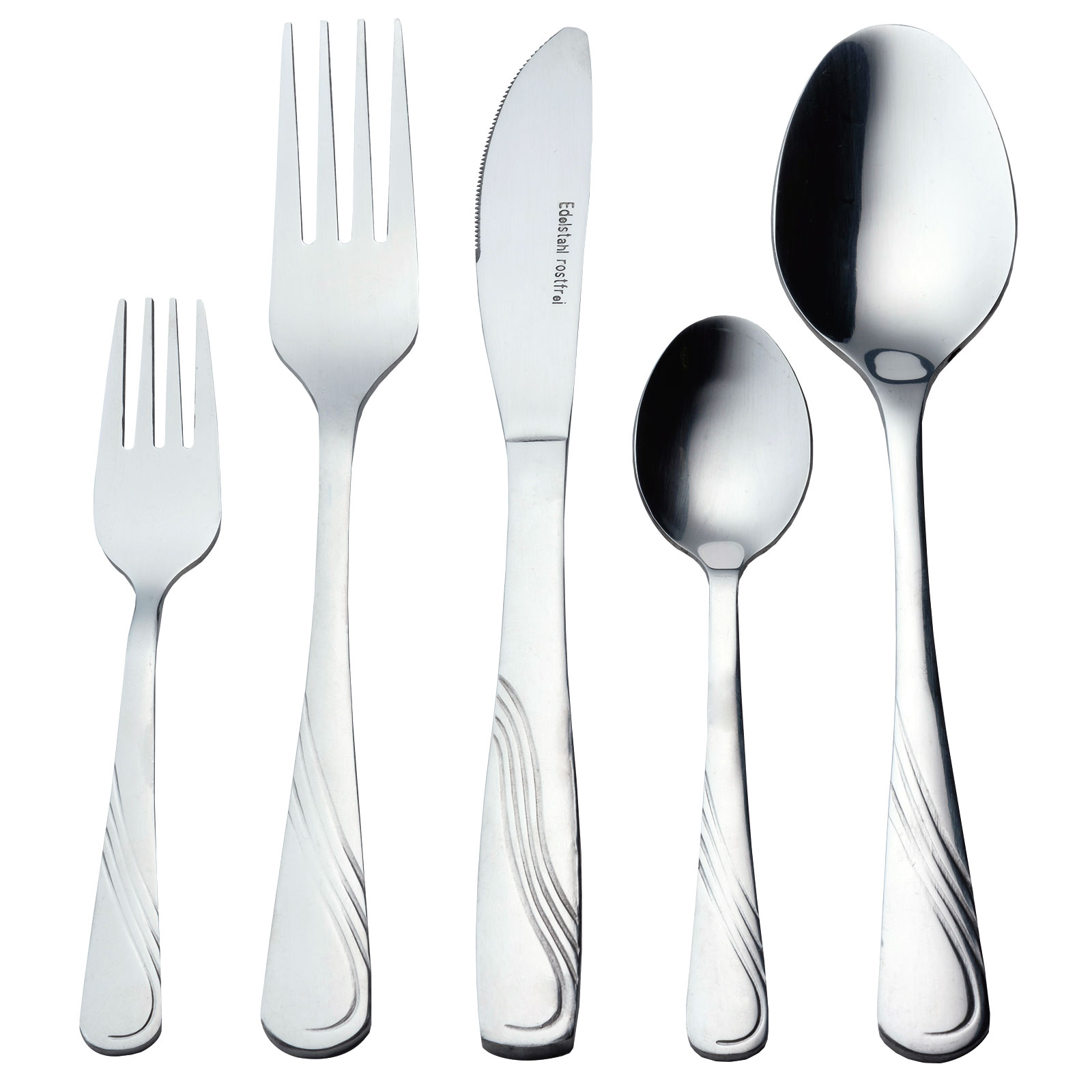 Besteckset - Edelstahl - 30-teilig - rostfrei