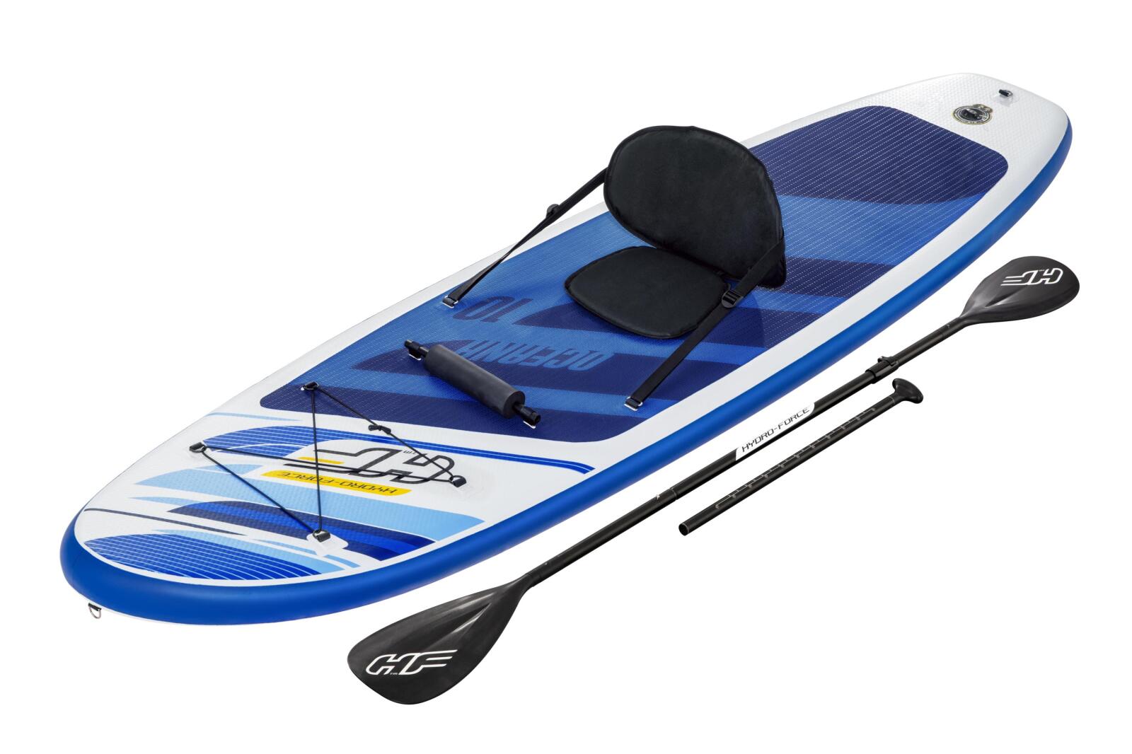 Bestway SUP Allround Board-Set OCEANA - blau-weiß - mit Sitz und Paddel