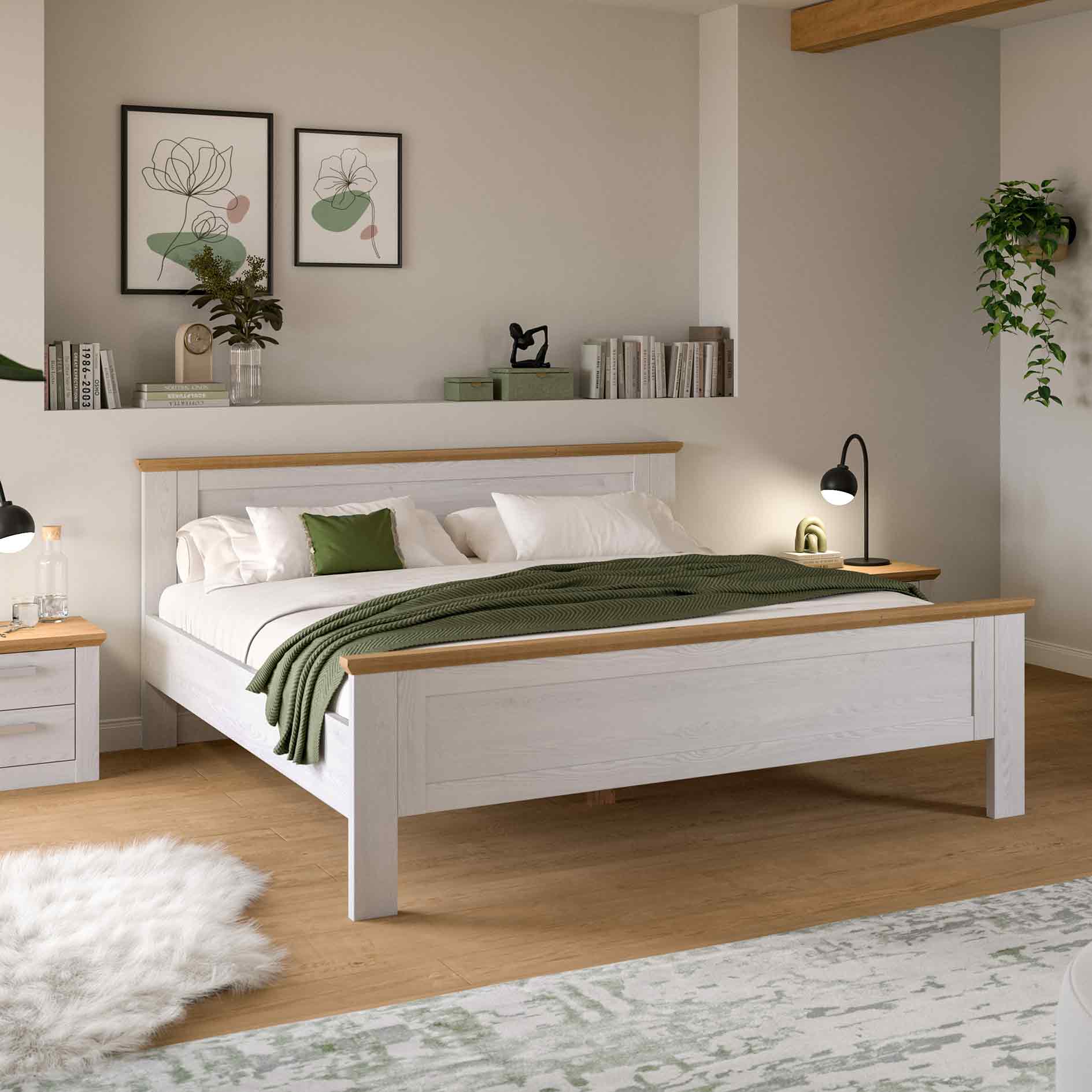 Bett VERONA - Sibiu Lärche - Artisan Eiche - 180x200 cm 
