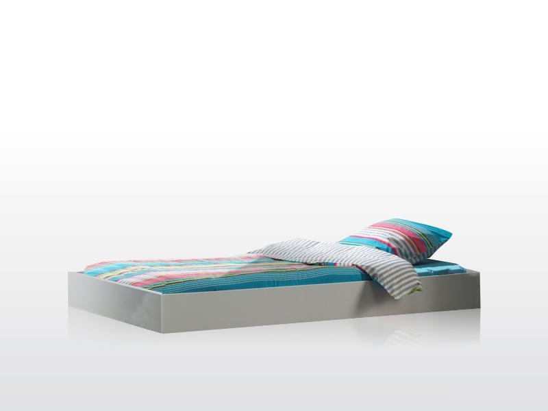 Bettschublade LARA für Einzelbett - weiß - auf Rollen - 90x190 cm