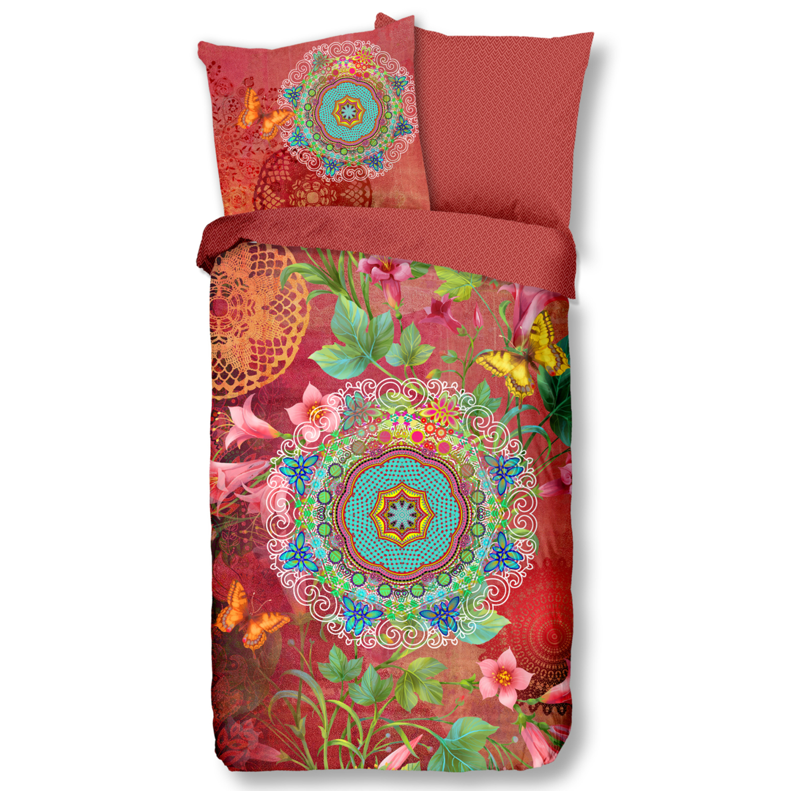 Bettwäsche NOVALI MANDALAS BLUMEN - multicolor - 135x200 cm