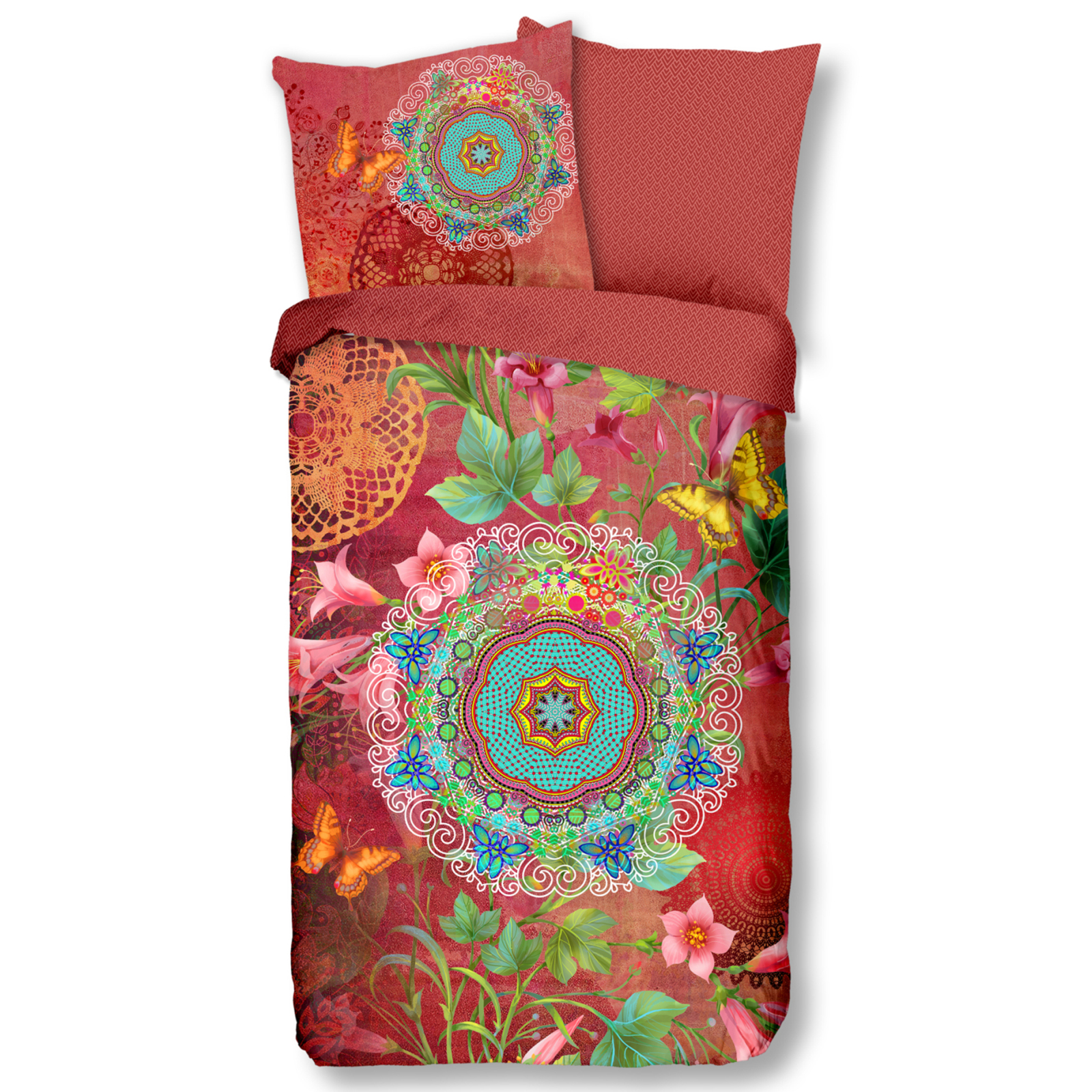 Bettwäsche NOVALI MANDALAS BLUMEN - multicolor - 155x220 cm