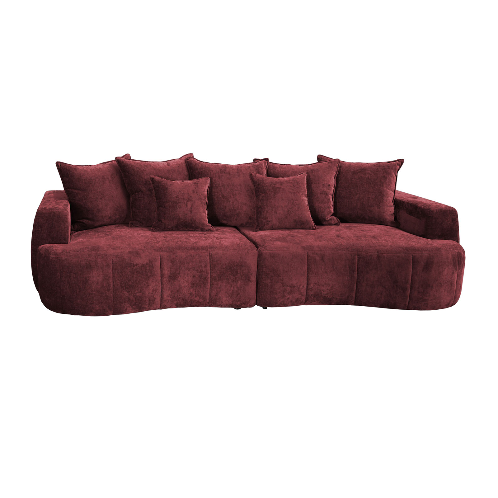 Big Sofa - bordeaux - Boxspringfederung - 292 cm