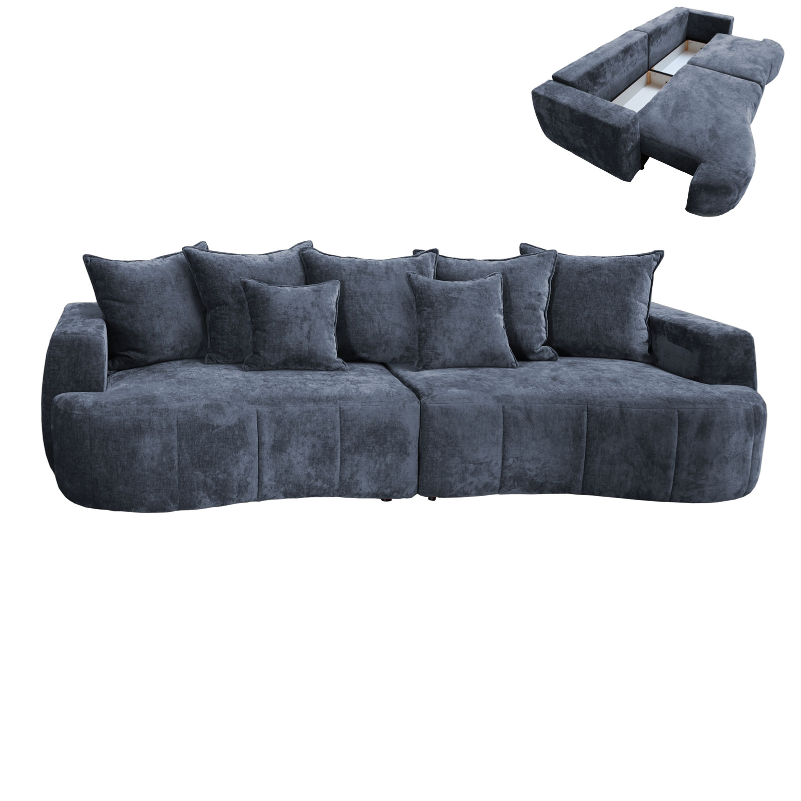 Big Sofa - beige - Boxspringfederung - 292 cm