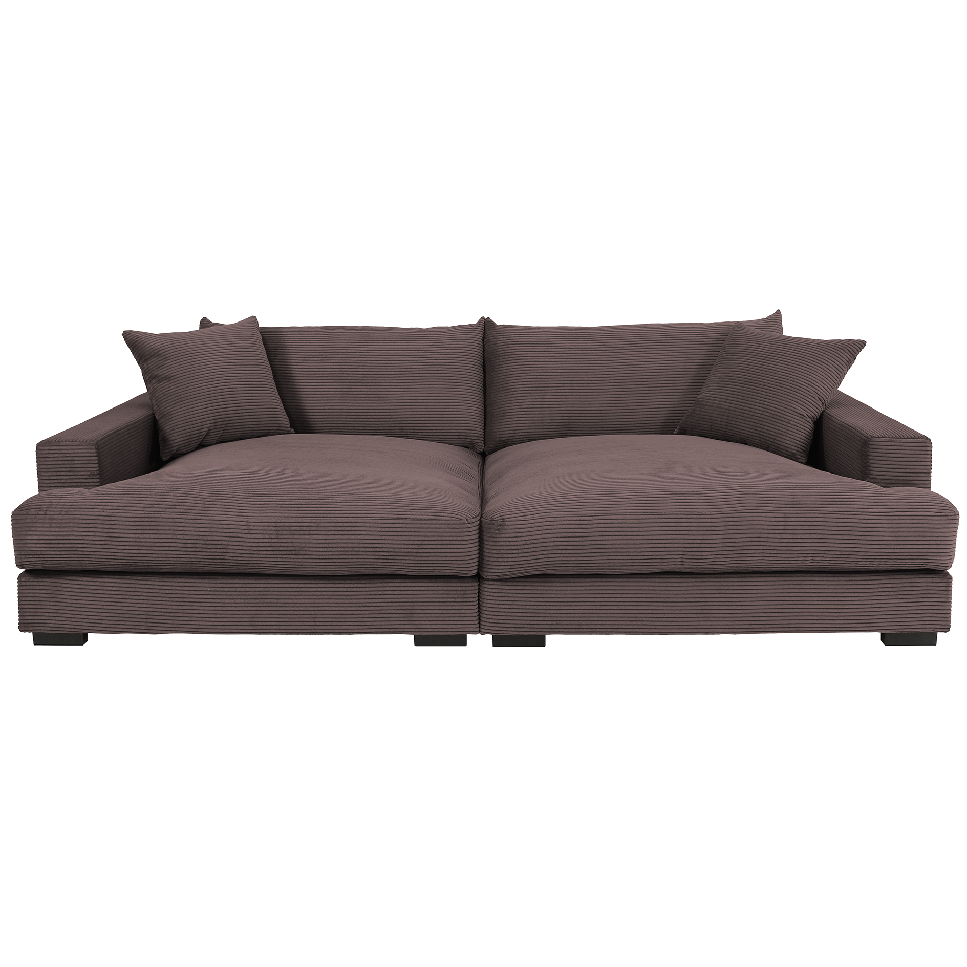 Big Sofa - mocca - Cord - 261 cm