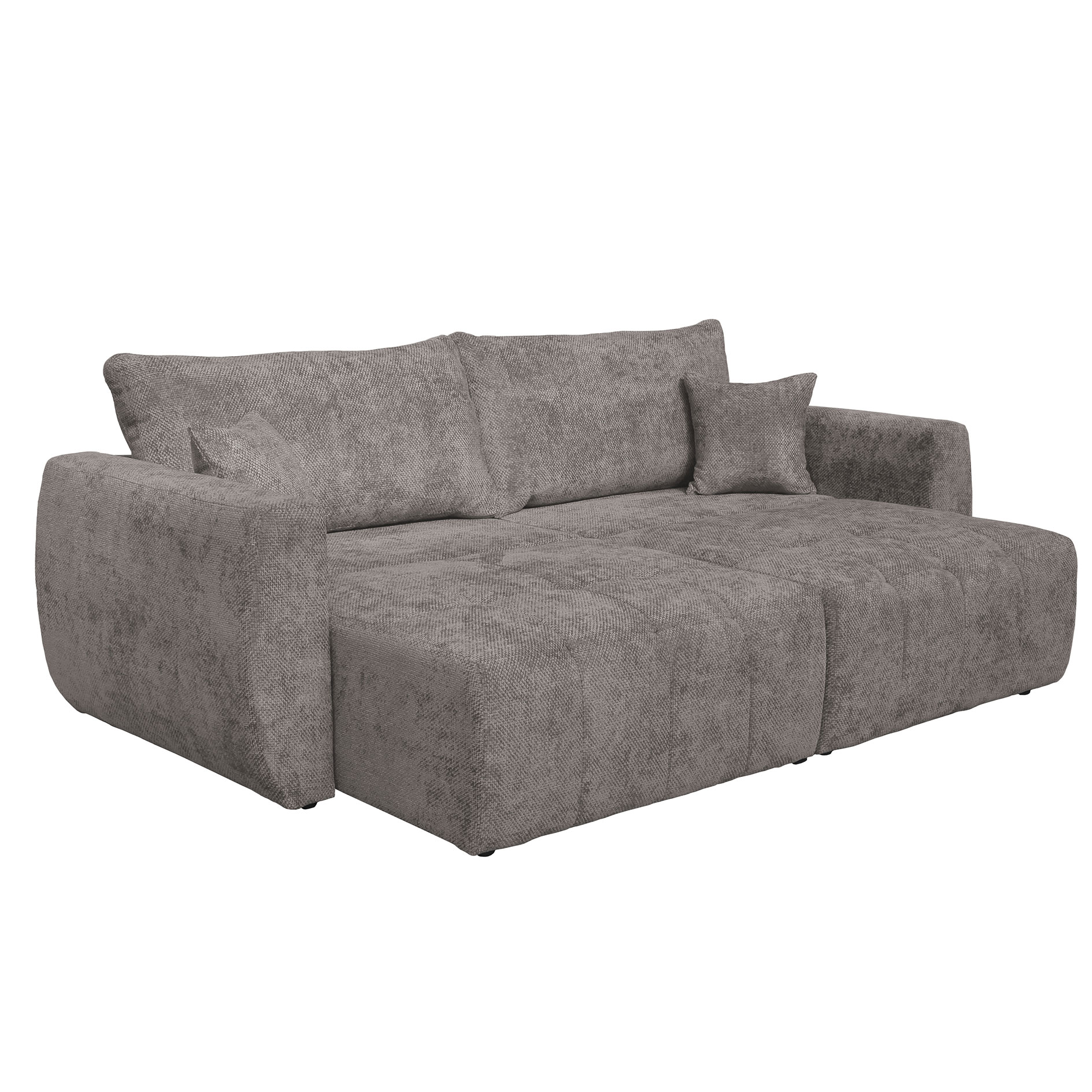Big Sofa - stone - mit Staukasten und Liegefunktion - 245 cm