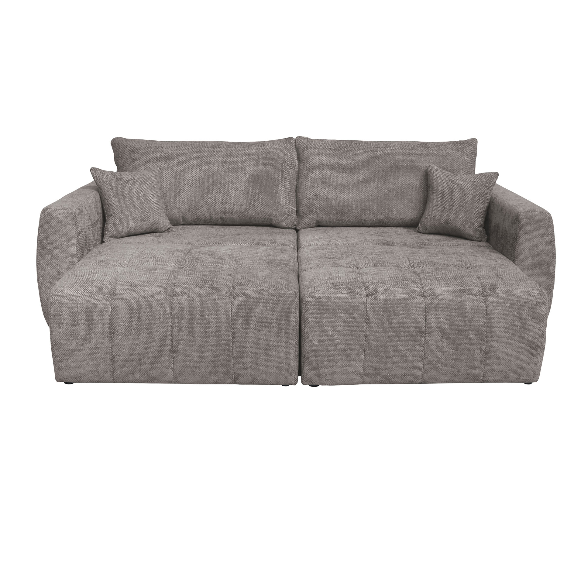 Big Sofa - stone - mit Staukasten und Liegefunktion - 245 cm