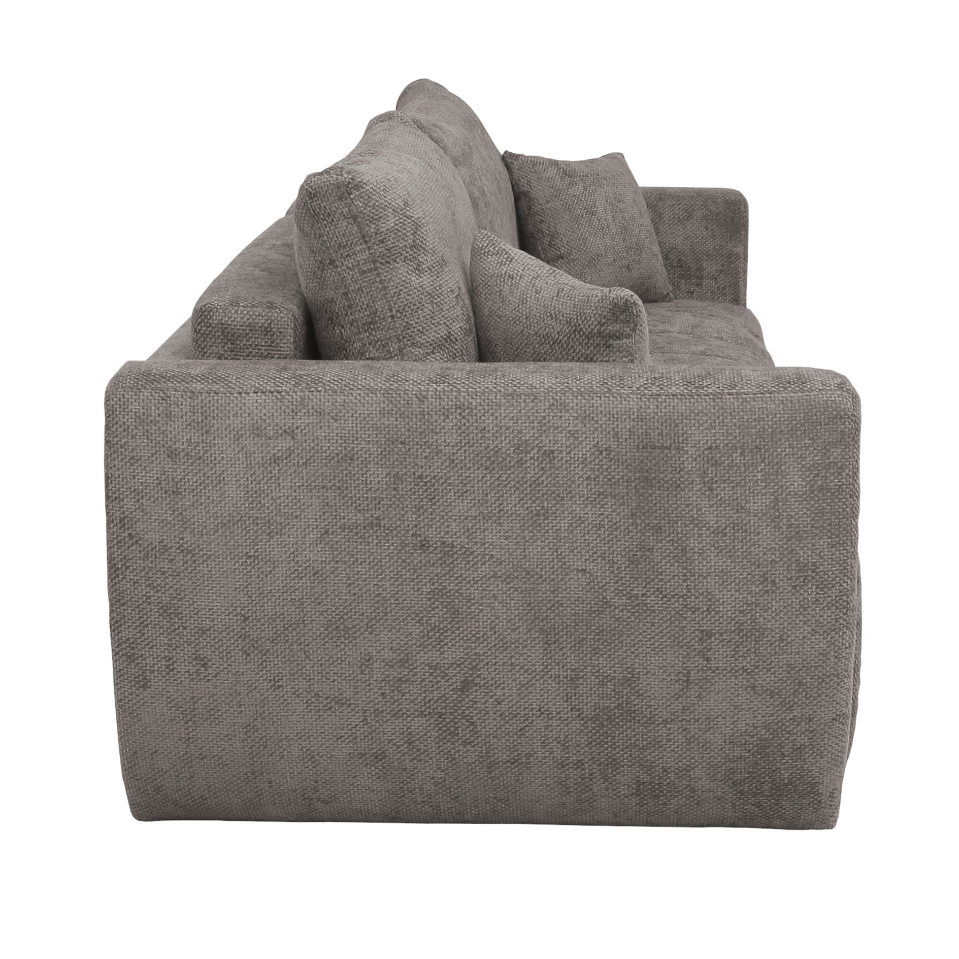 Big Sofa - stone - mit Staukasten und Liegefunktion - 245 cm