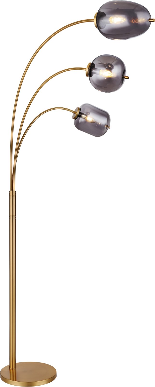 Bogenlampe - Messing-rauchfarben - 175 cm hoch