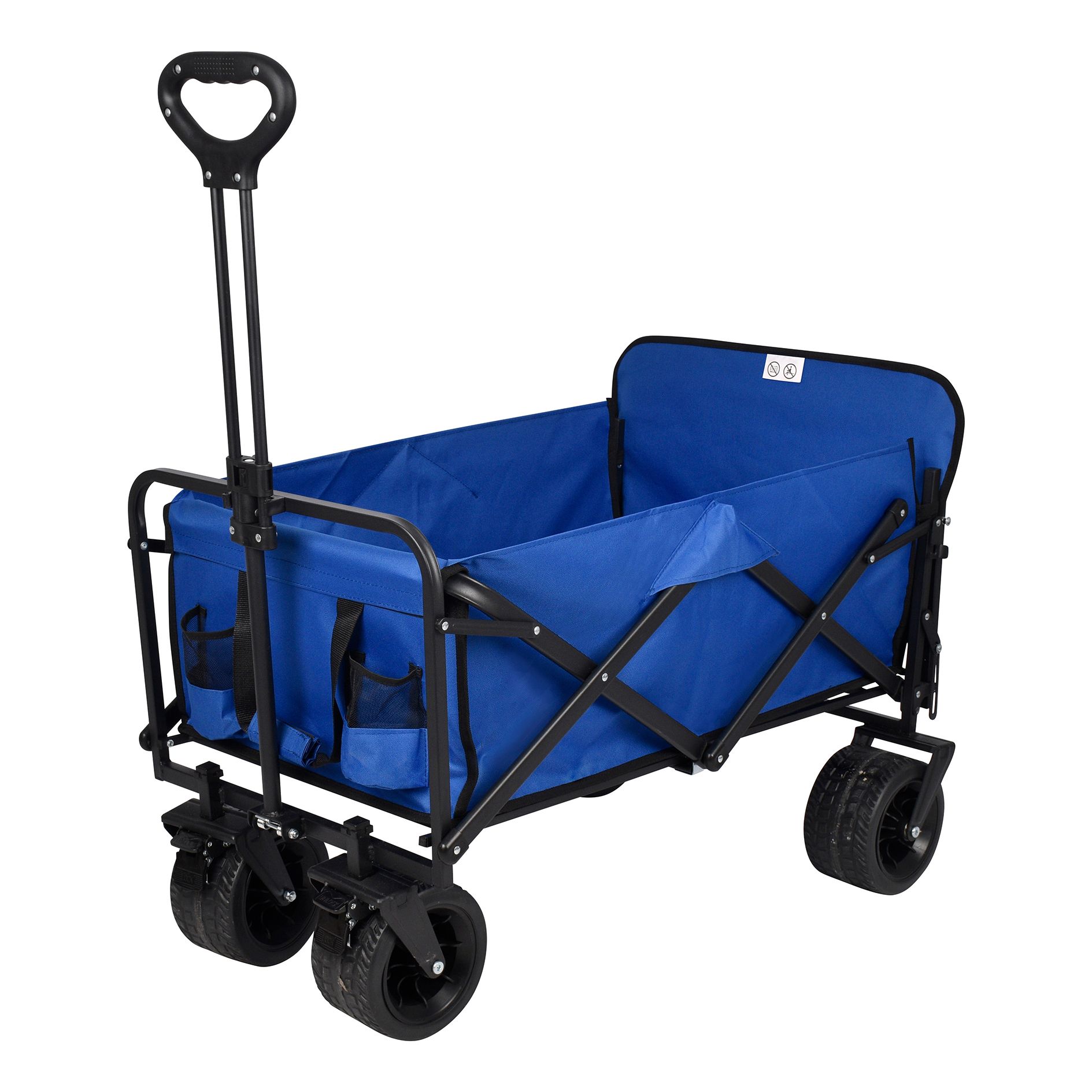 Bollerwagen - königsblau - mit Vorderklappe - faltbar