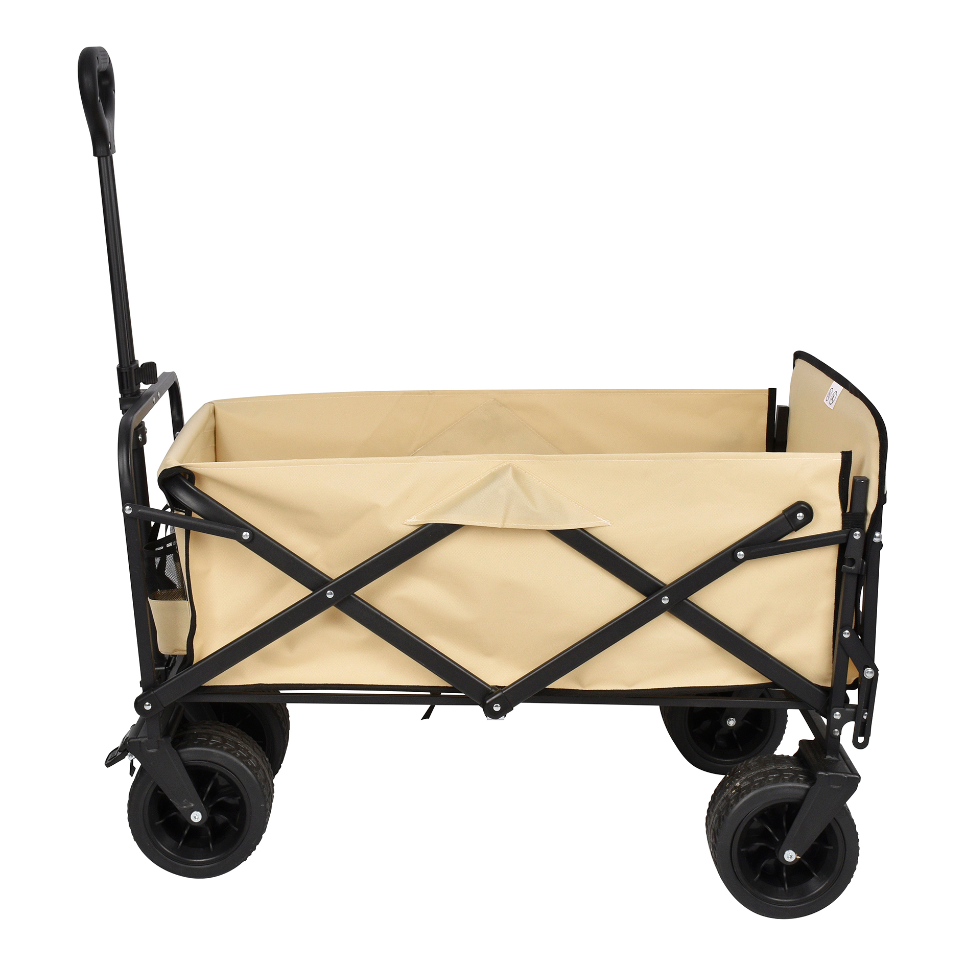 Bollerwagen - sandfarben - mit Vorderklappe - faltbar | Online bei ROLLER  kaufen