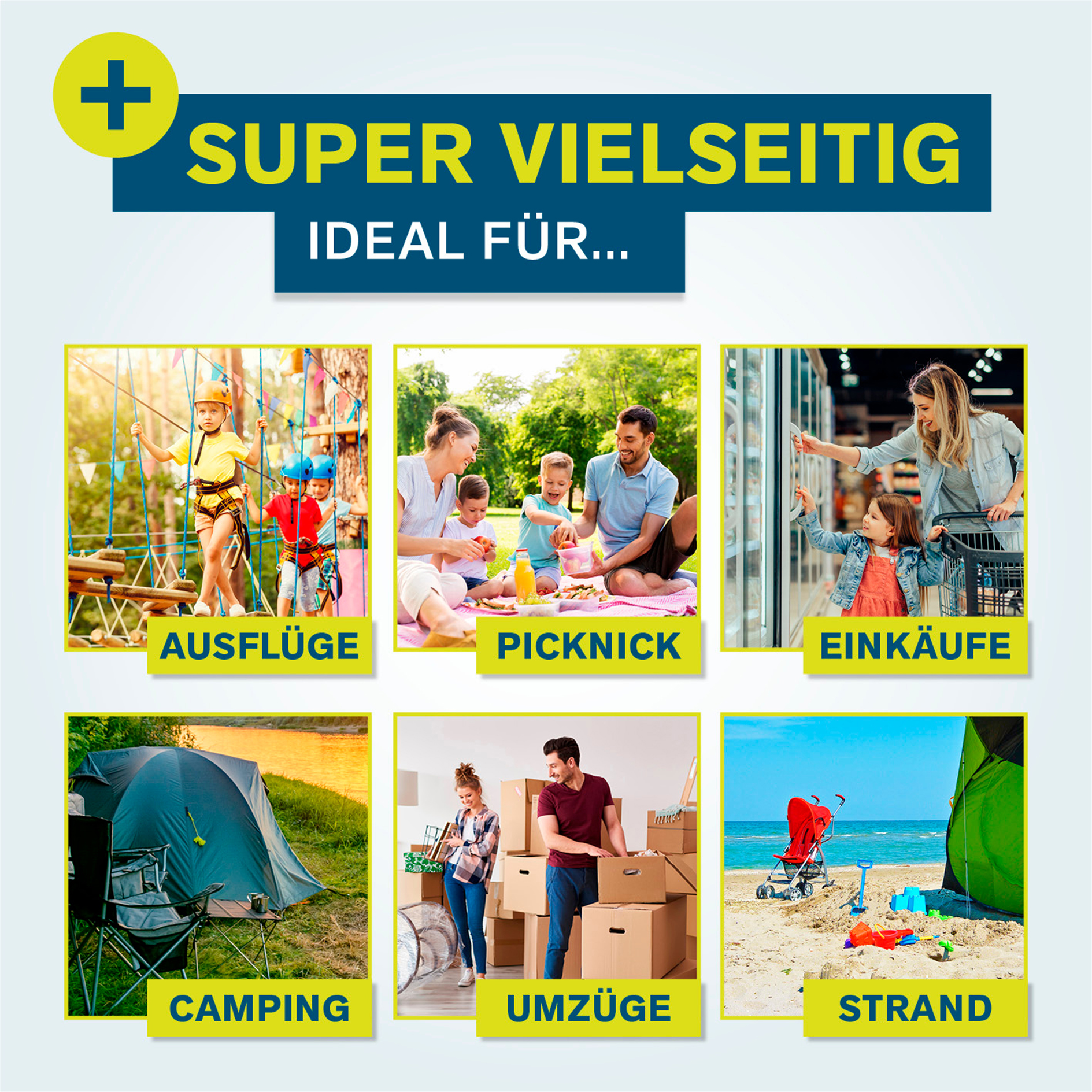 Bollerwagen - schwarz - faltbar - mit Feststellbremsen