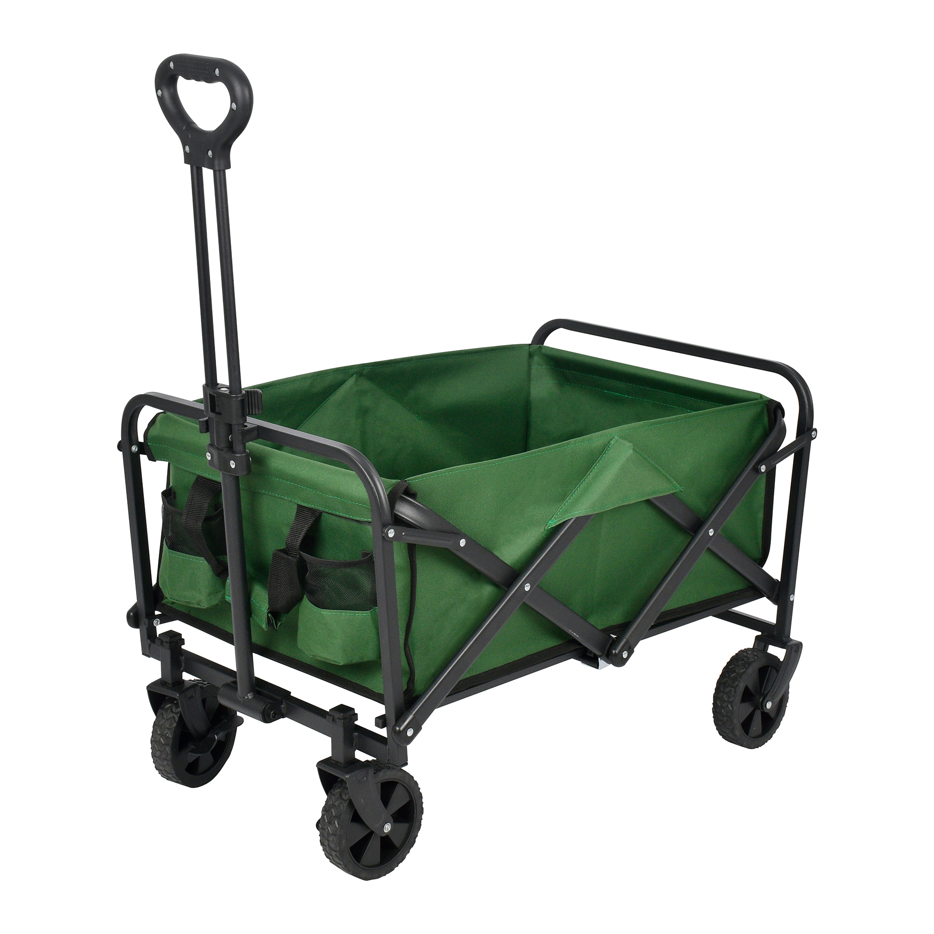 Bollerwagen - waldgrün - faltbar - mit Tasche