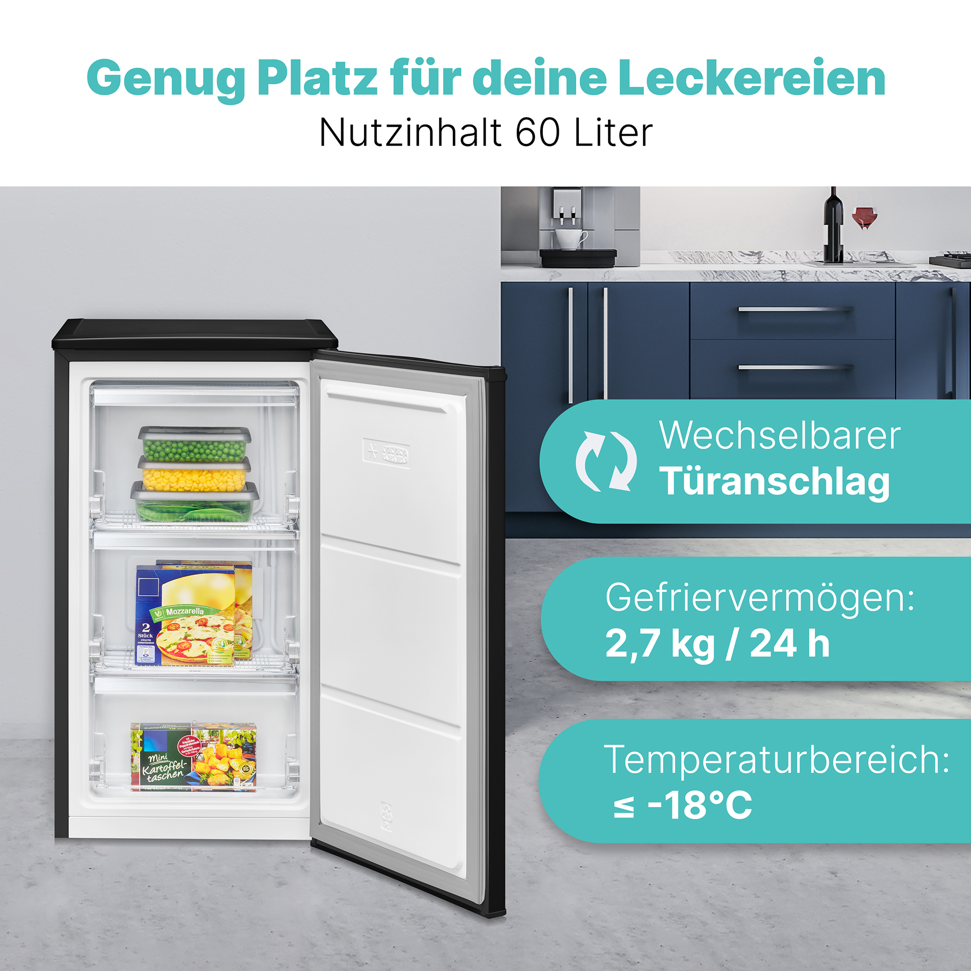 BOMANN Gefrierschrank GS 7256 - schwarz - E