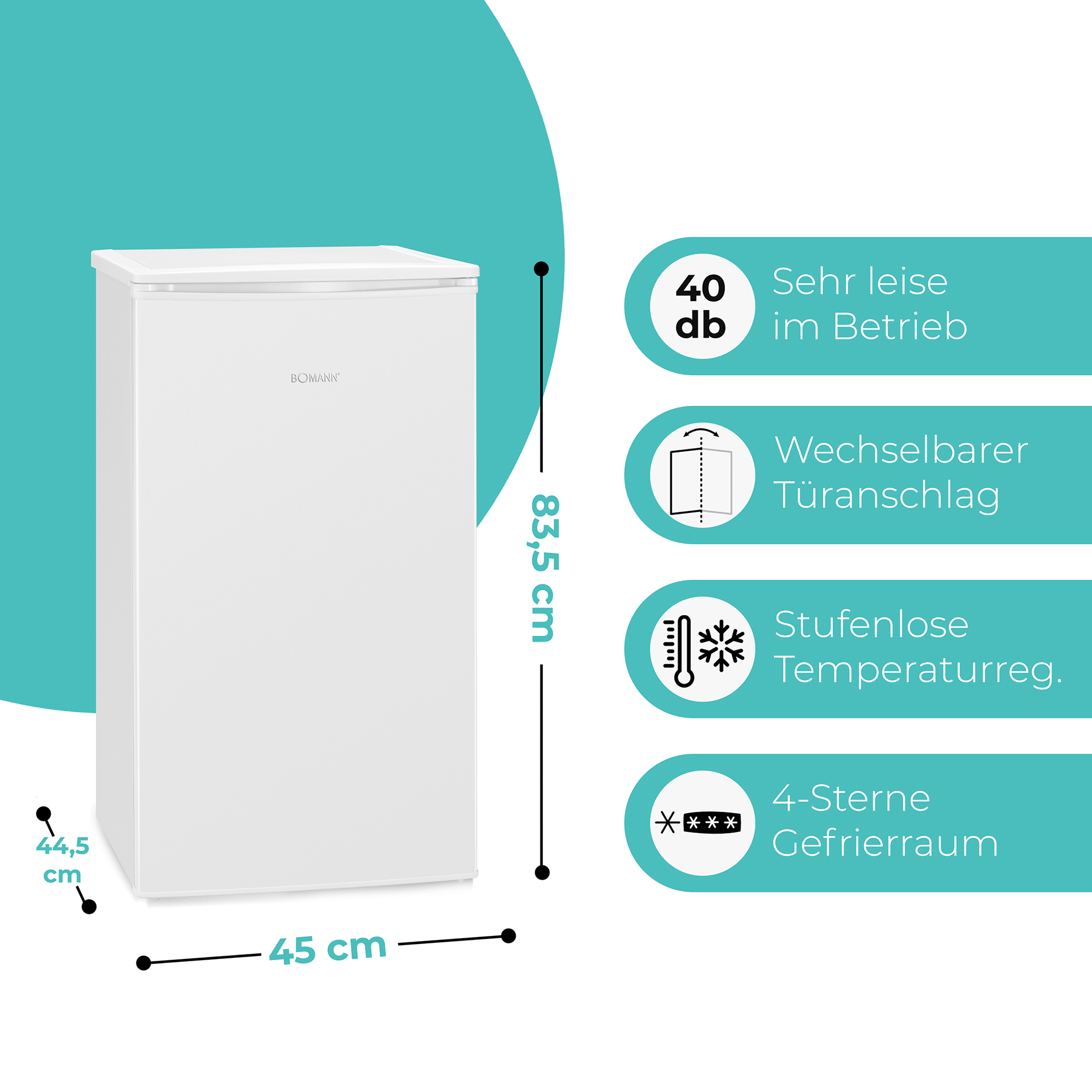 BOMANN Gefrierschrank GS 7256 - weiß - E