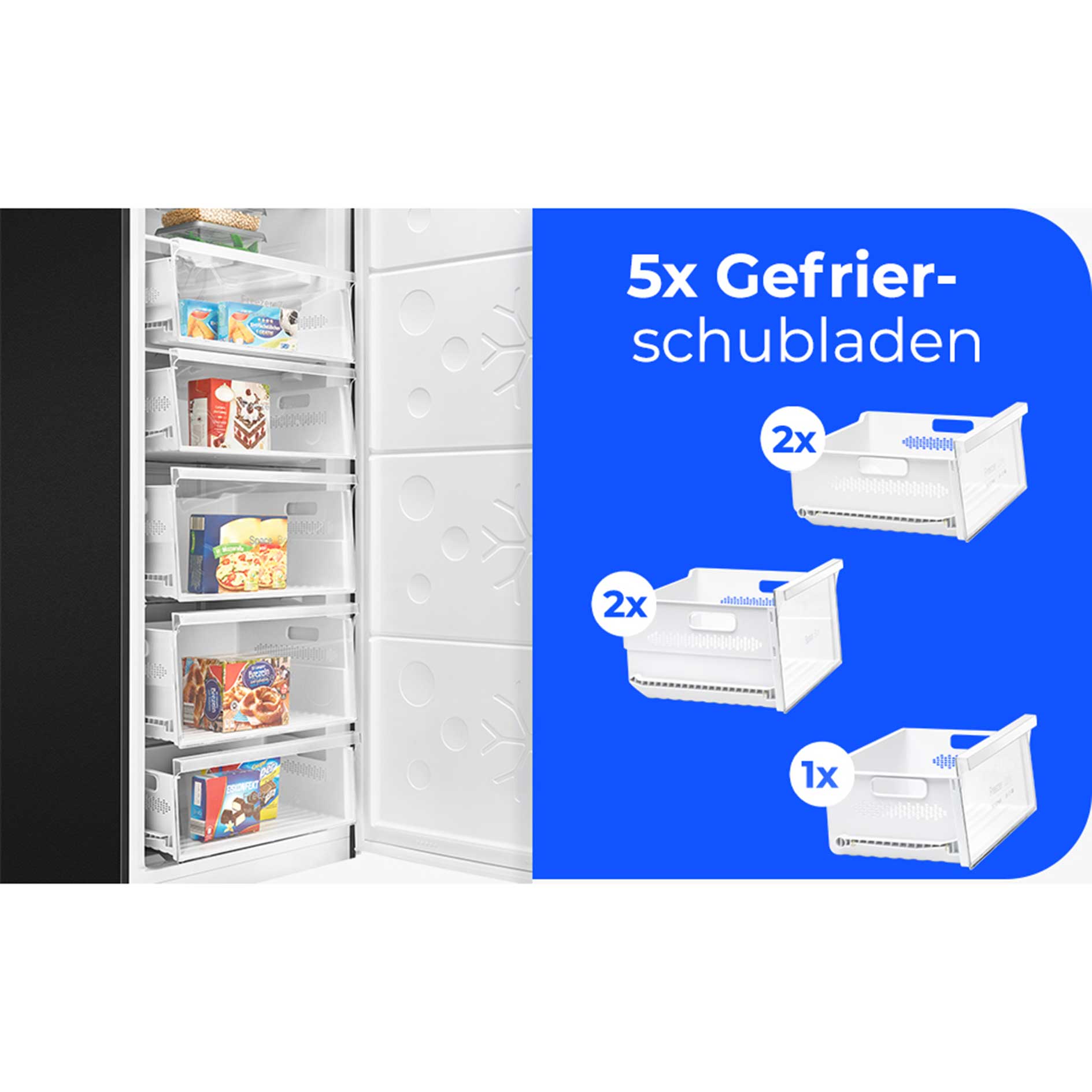 BOMANN Gefrierschrank GSVS 7365 - schwarze Edelstahl-Optik - auf kühlen umstellbar - D